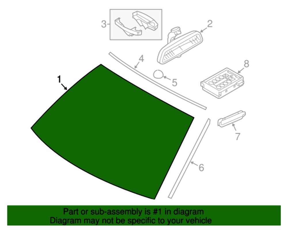 New Genuine BMW Green Windshield Rain Senso (2013-2017) OE 51317265066