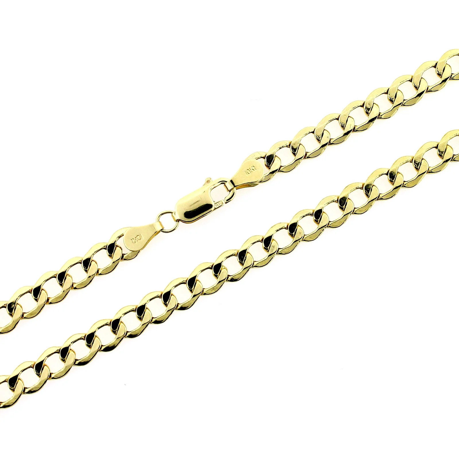 10K Solid Yellow Gold Cuban Link Chain Necklace 5.5MM 18