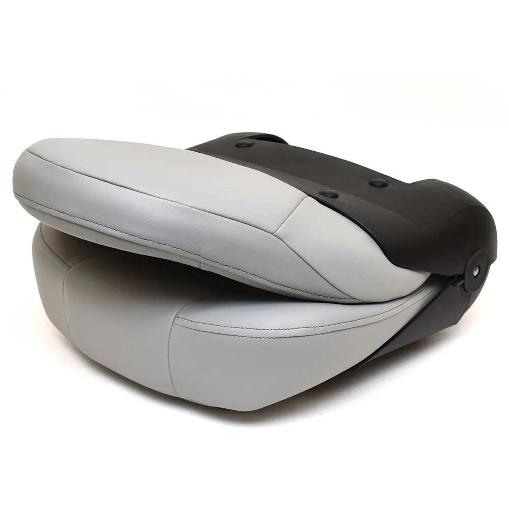 Lowe Boat Folding Fishing Seat | Gray Red Black 18 x 20 x 24 Inch