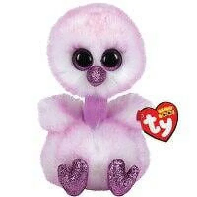 TY Beanie Boos - KENYA the Purple Ostrich (Glitter Eyes)(Regular Size - 6 inch)
