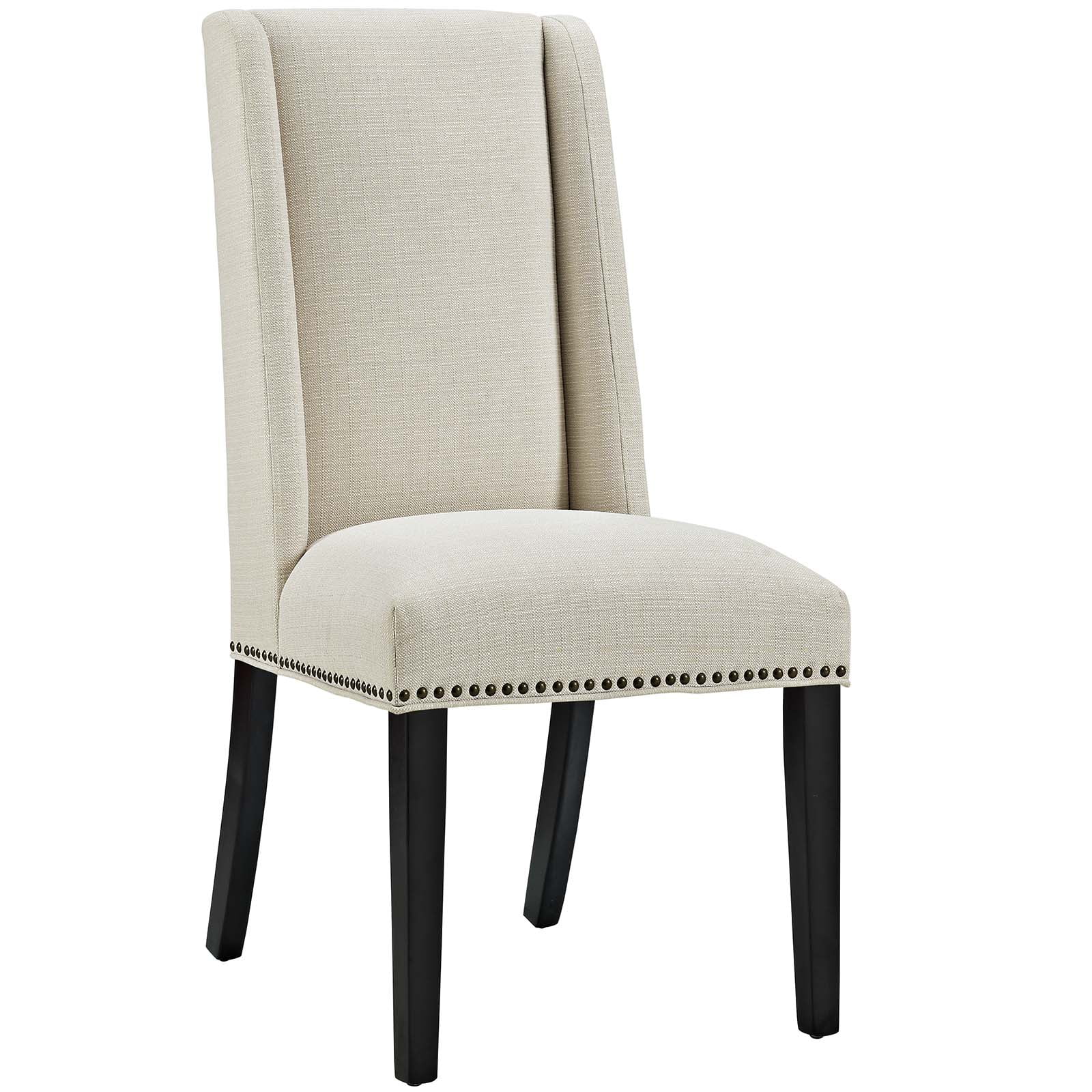 Modway Baron Fabric Dining Chair in Beige