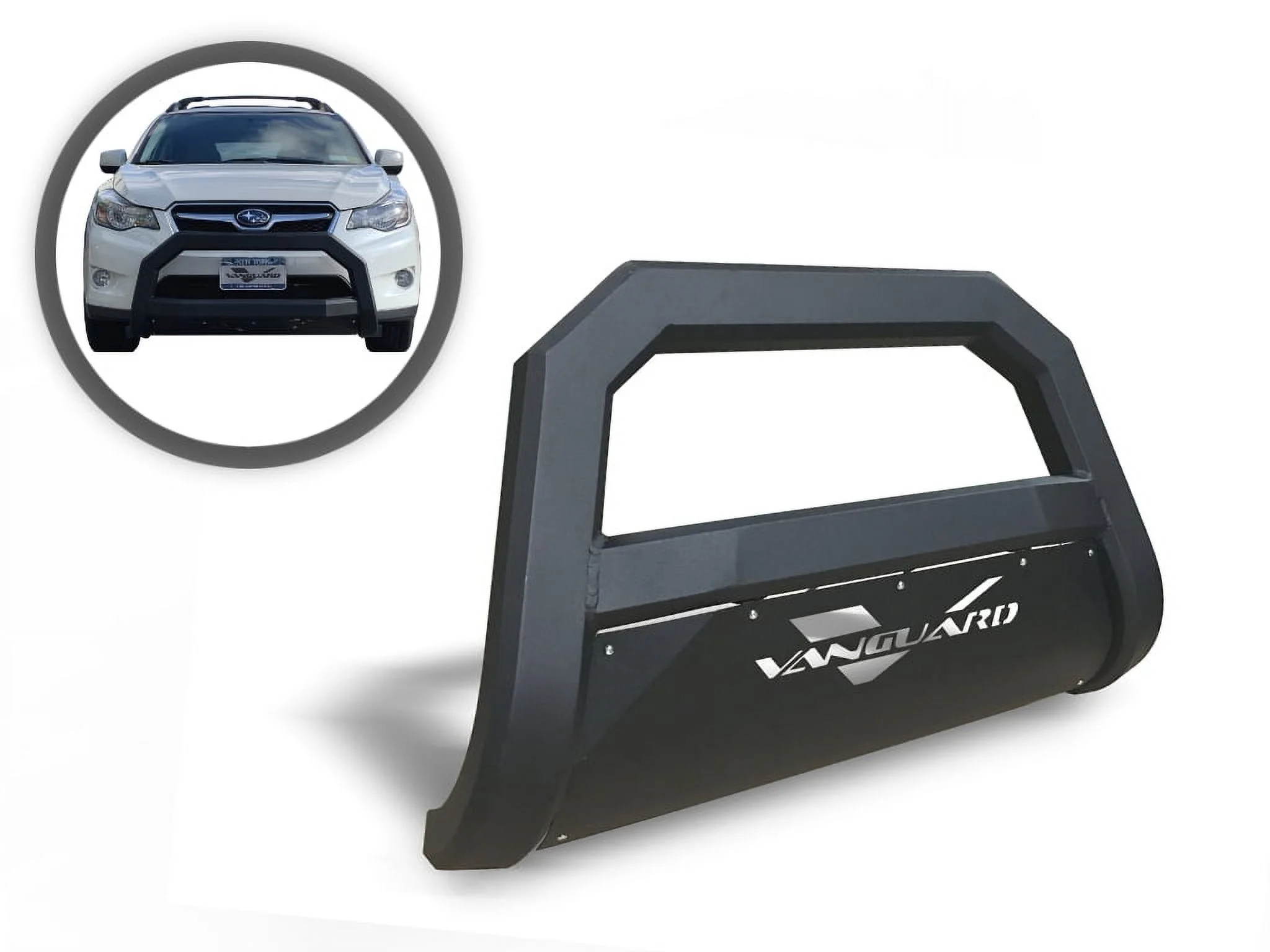 Vanguard VGUBG-1890-2358BK-4LED Black Powdercoat Optimus Wide Bull Bar 4.5in Cube LED Kit | Compatible with 20-22 Jeep Gladiator / 18-22 Jeep Wrangler JL