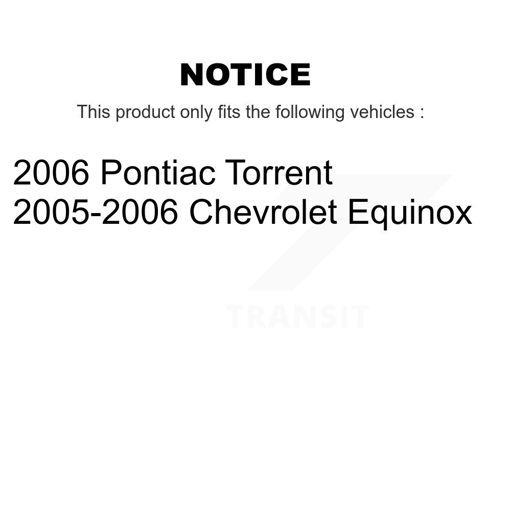 Transit Auto - Front Right (Passenger) Strut And TOR Link Kit For Chevrolet Equinox Pontiac Torrent KSS-106284