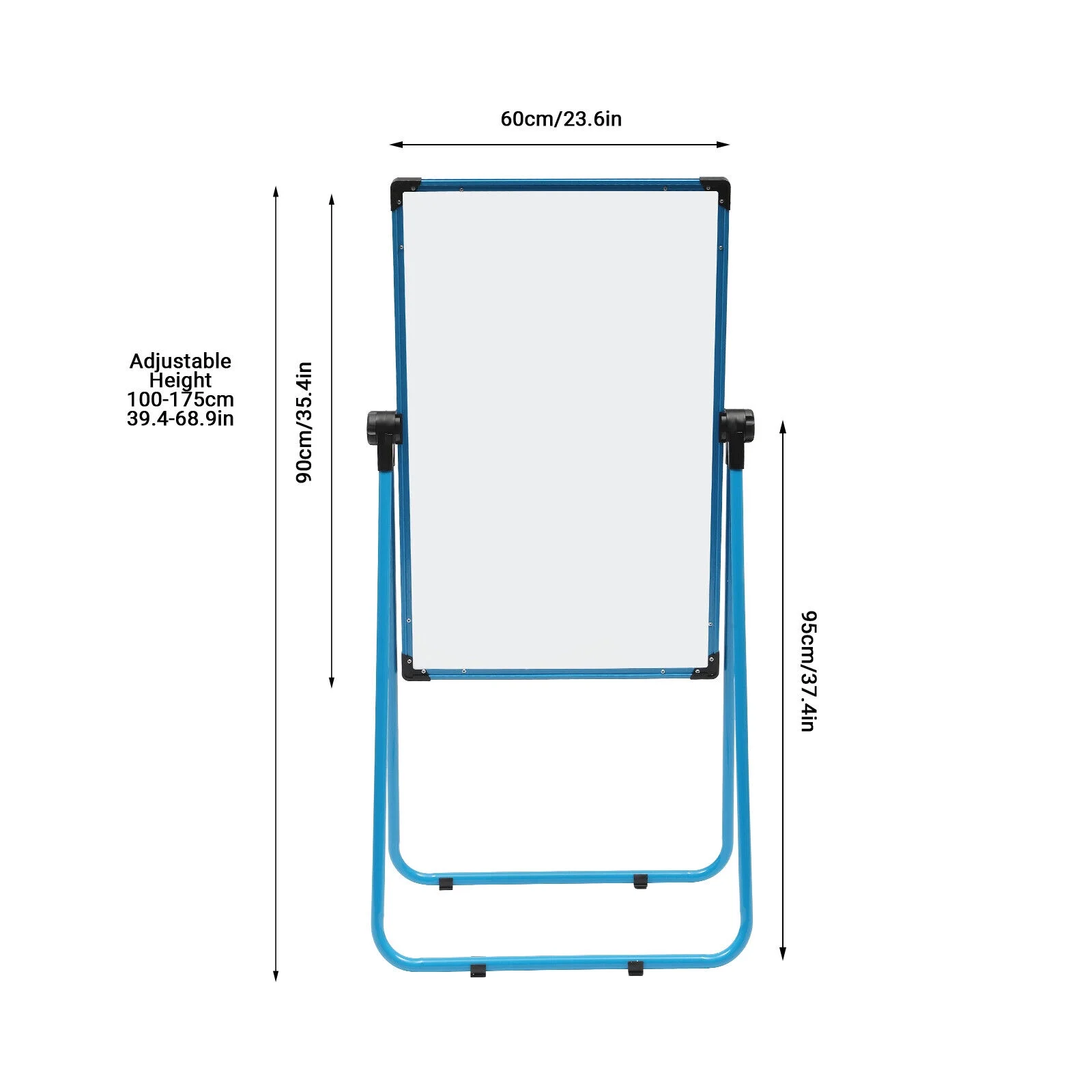 Miumaeov Whiteboard with Stand Magnetic Dry Erase Easel Board 36 x 24 inches Height Adjustable Flipchart Easel Stand White Board for Office Home Classroom