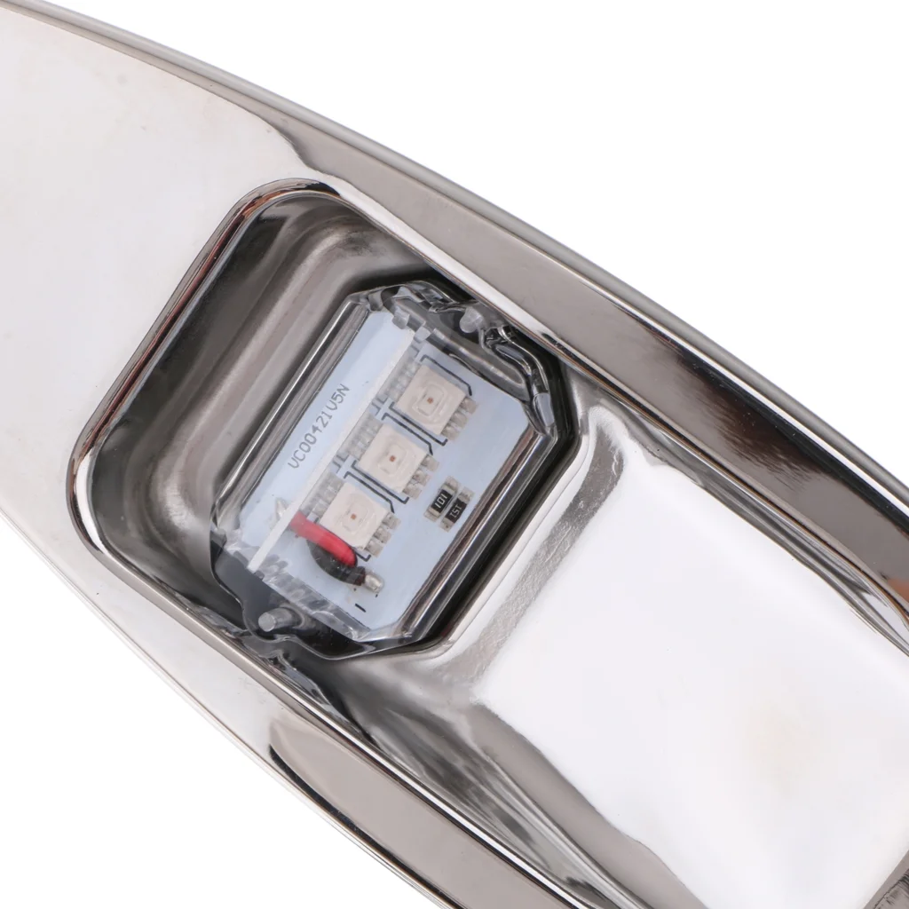 Pair of Marine Boat al LED Side Tear Drop Lights Vertical Mount