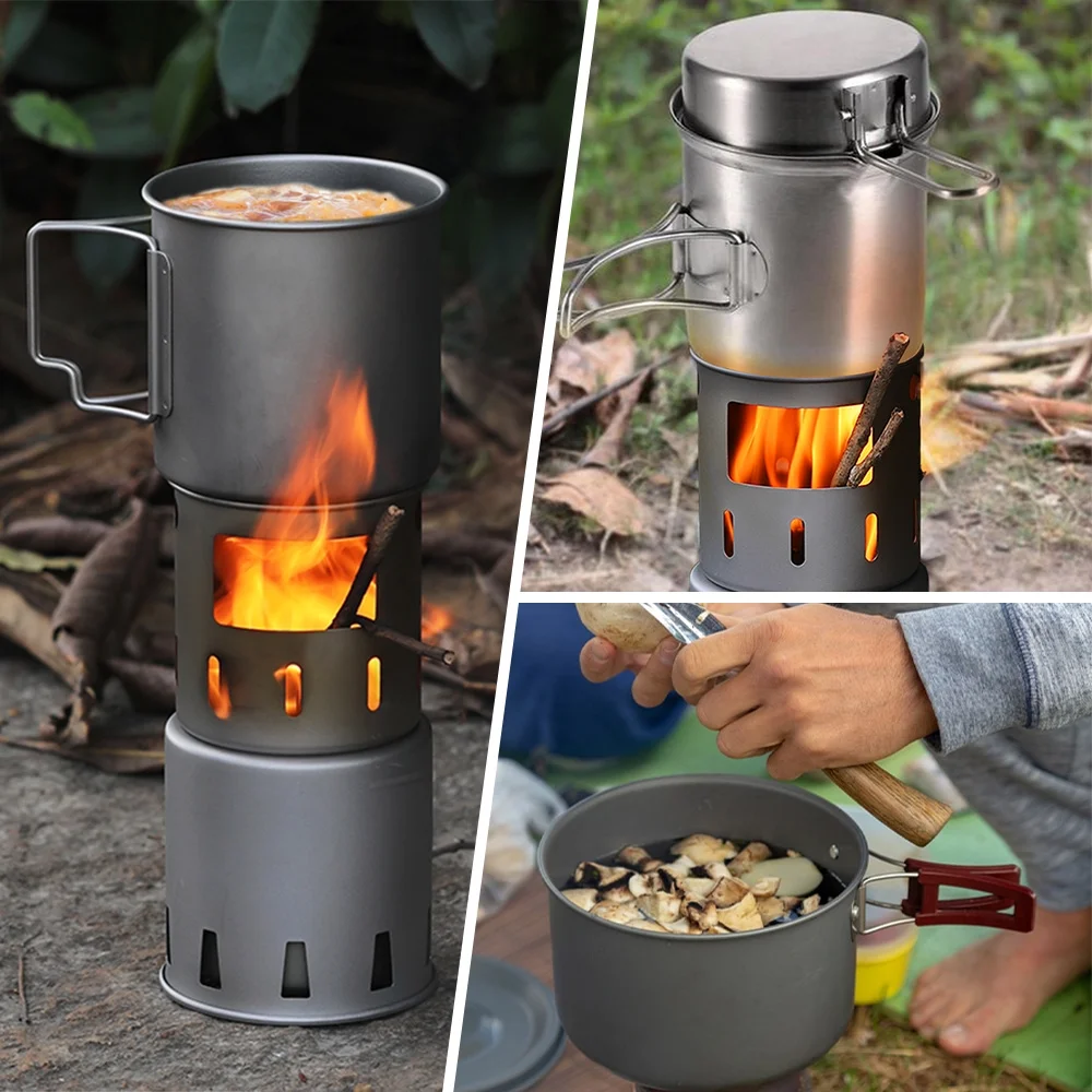 Dcenta Stove, Portable Wood Burning Stove for Backpacking and Hiking