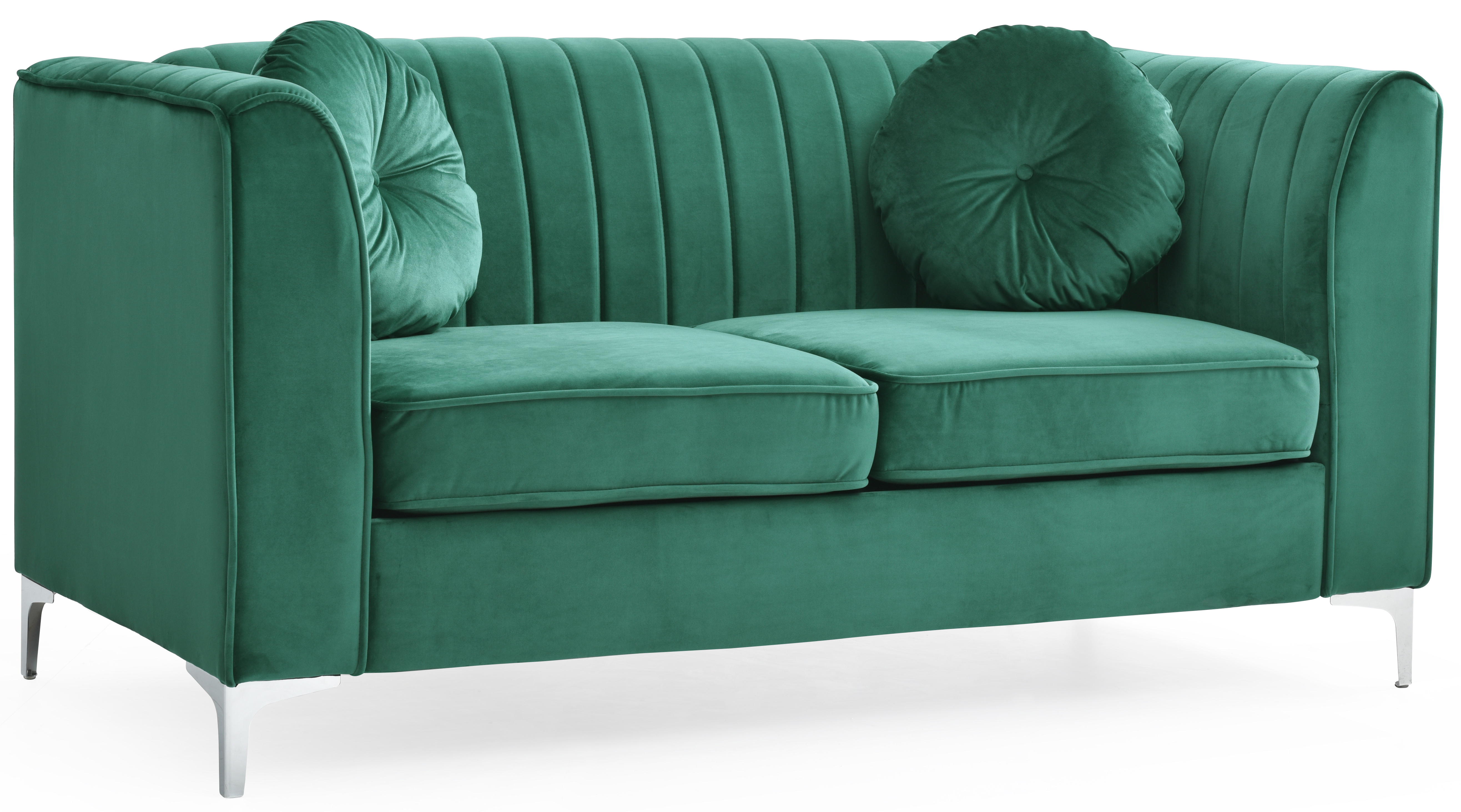 Glory Furniture Delray Loveseat - ['26*52*12 in', '26*34*26 in'] - Indulge in luxurious comfort and modern style