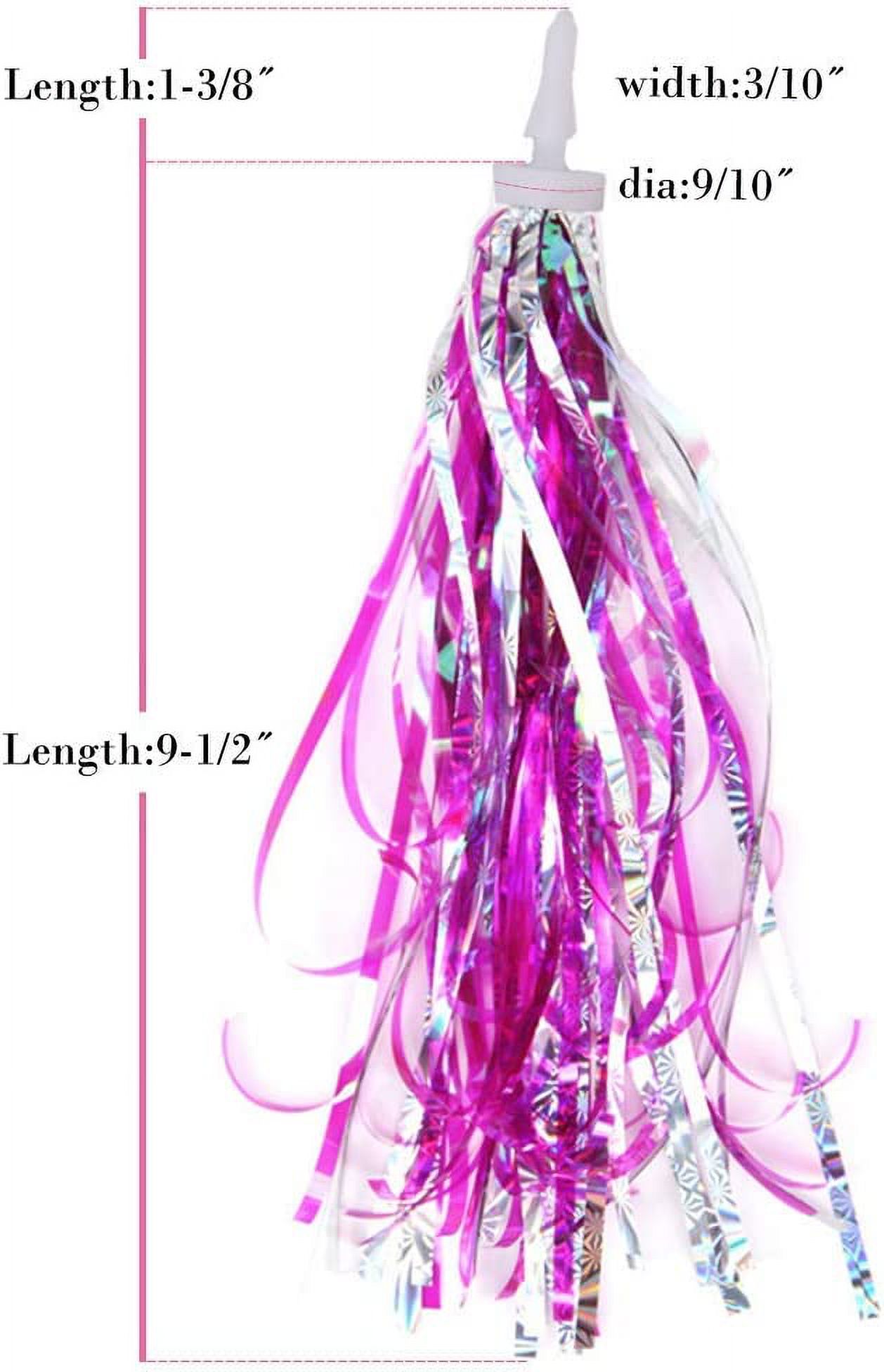 U-LIAN Kids Bicycle Tassel Ribbon,Children Scooter Handlebar Streamers Bicycle Grips Ribbon Baby Carrier Accessories Easy Attach to Bike's Handlebars…