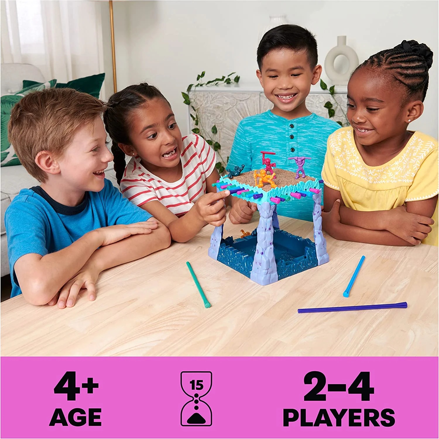 Sink N’ Sand, Midnight Jungle Kids Board Game with Kinetic Sand