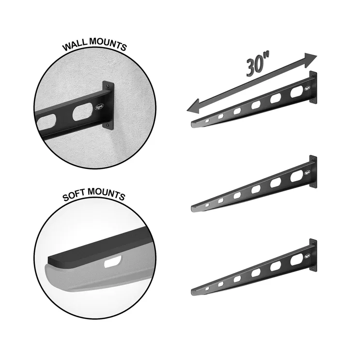 5 Pack Wall Mounted Kayak Rack - Made in USA 30