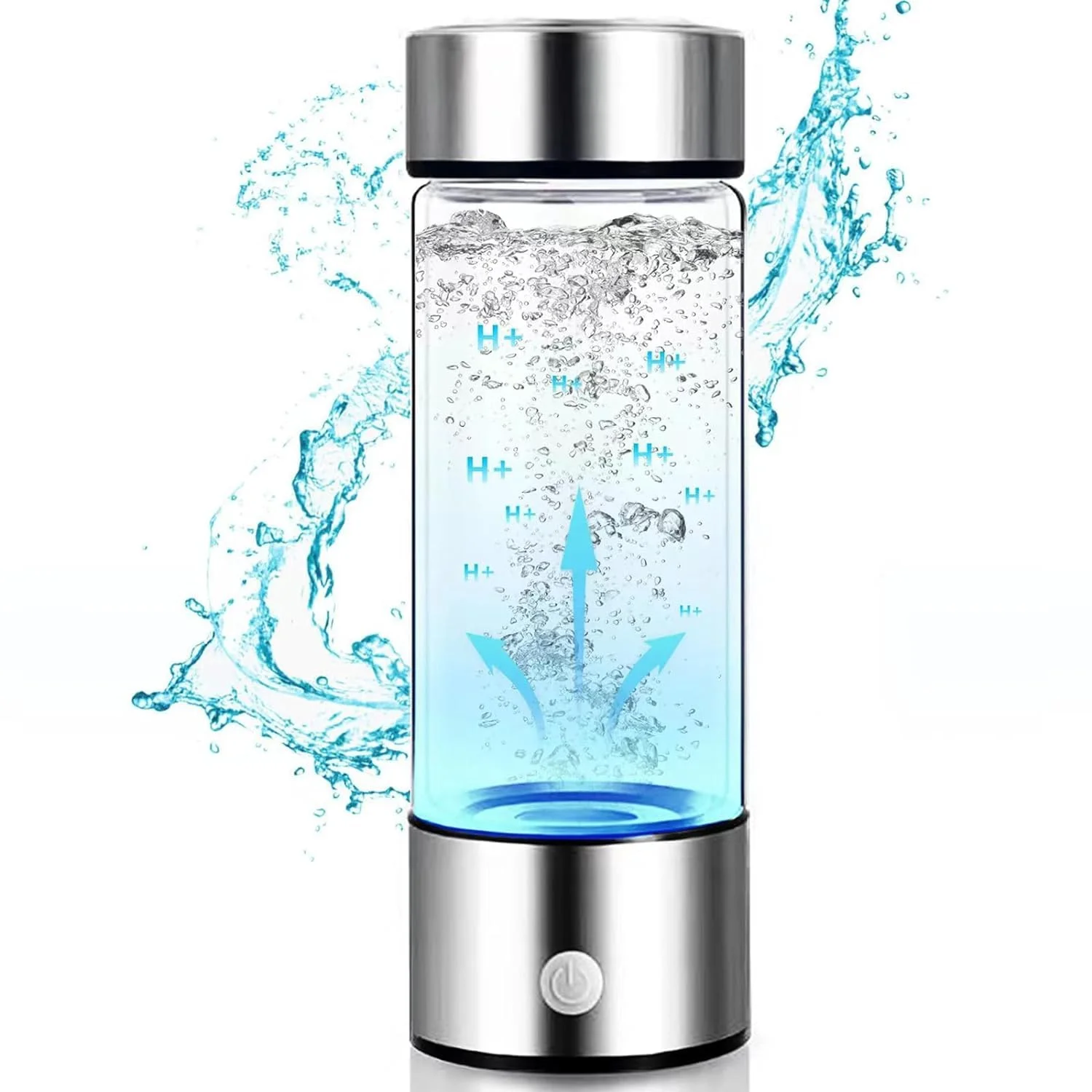 Hydrogen Water Bottle, Portable Hydrogen Water Ionizer Machine, Hydrogen Water Generator, Hydrogen Rich Water Glass Health Cup for Home Travel