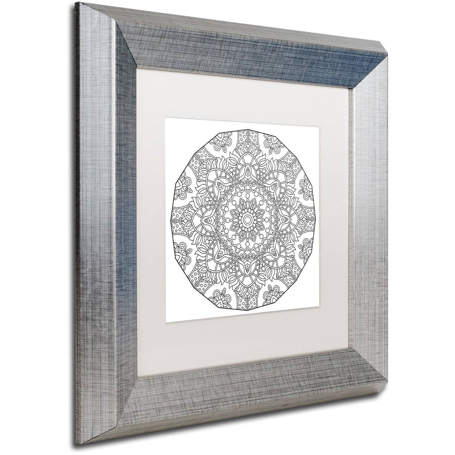 Trademark Fine Art Illtration Matted Framed Art ' Mixed Coloring Book 9 ' by Kathy G. Ahrens