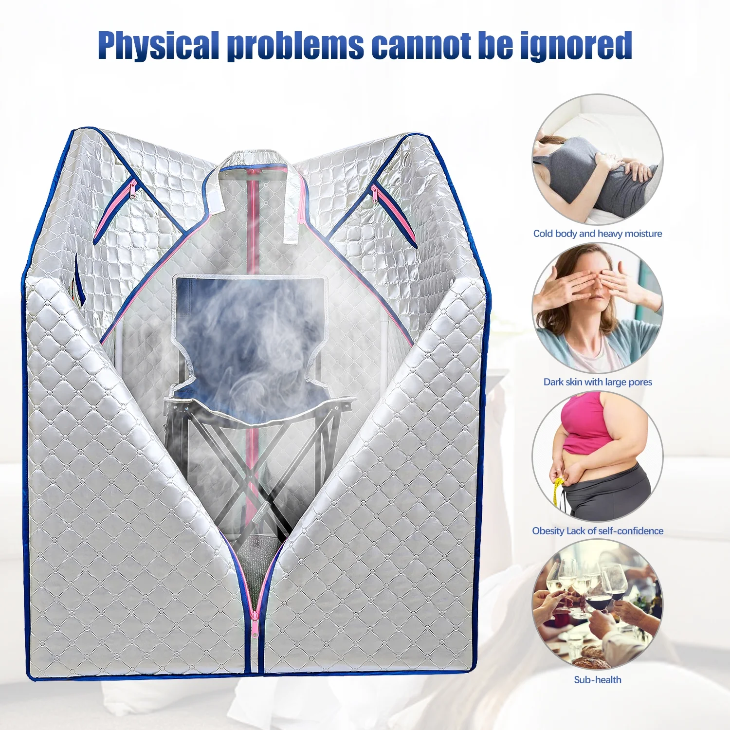 CoSoTower Portable Sauna for Home - Steam Sauna Tent, Personal Sauna - Sauna Heater, Tent, Chair, Remote Included for Home Sauna - Enjoy Your Own Personal Spa