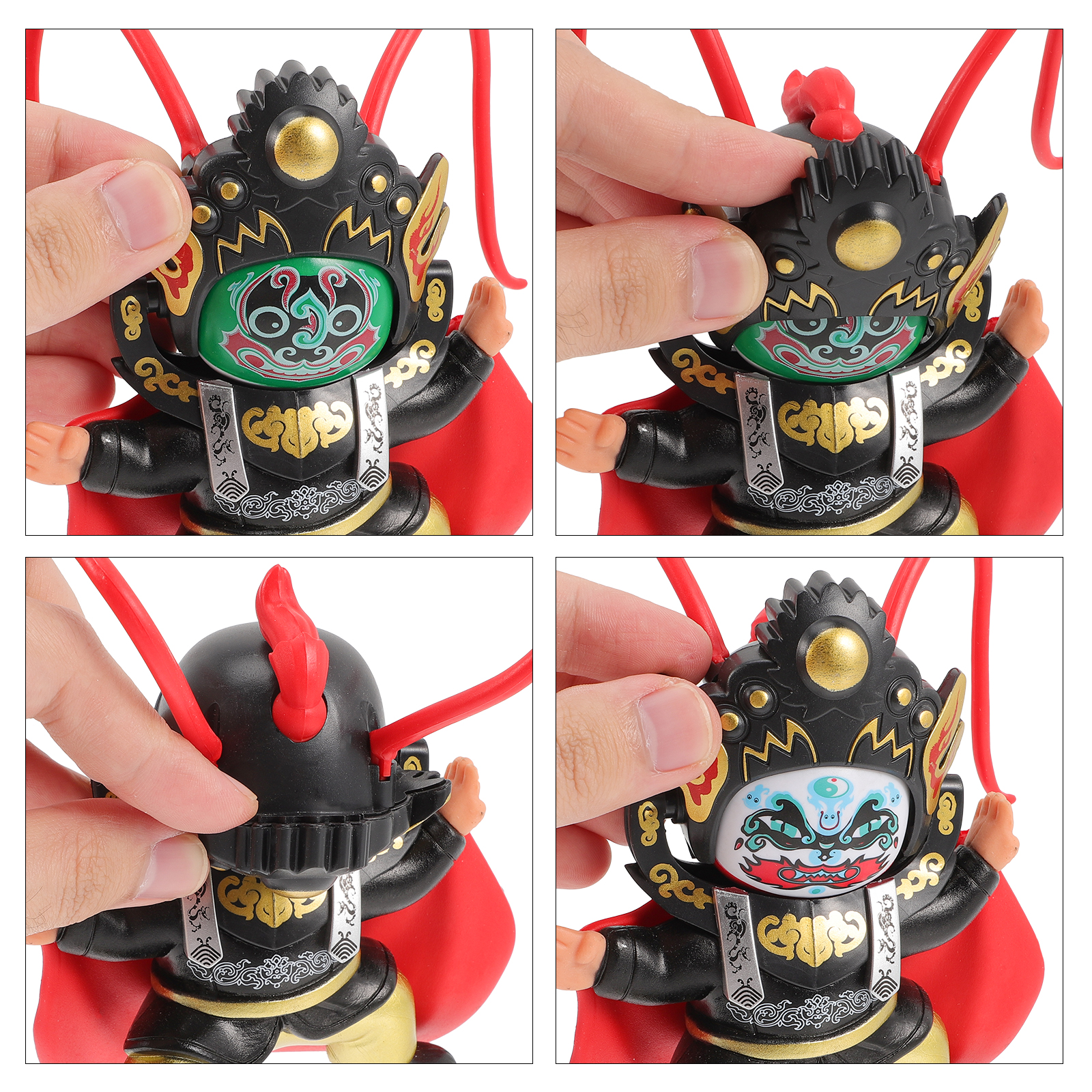 2pcs Chinese Ancient Sichuan Opera Face Changing Doll Chinese Culture Ornament Gift