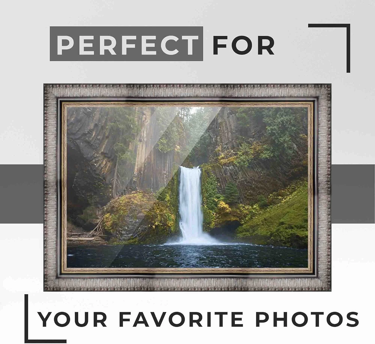 16X12 Frame Black Feather Payton Ornate Solid Wood Picture Frame Width 1.75 Inches | Interior Frame Depth 0.5 Inches | Payton Ornate Photo Frame Complete With UV , Foam Board Backing & Hanging