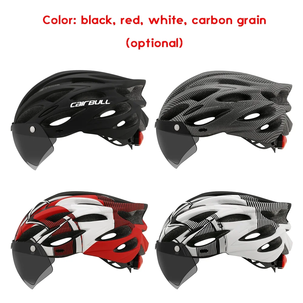 Apexeon Road Mountain Bike Riding Helmet with Lens and Brim - Ride Safely with Added Convenience!