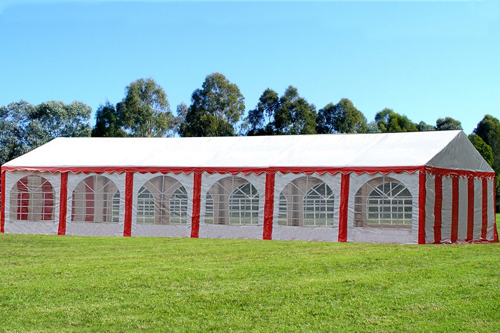 40'x20' PE Red/White Tent - Heavy Duty Wedding Canopy Carport Shelter - By DELTA Canopies