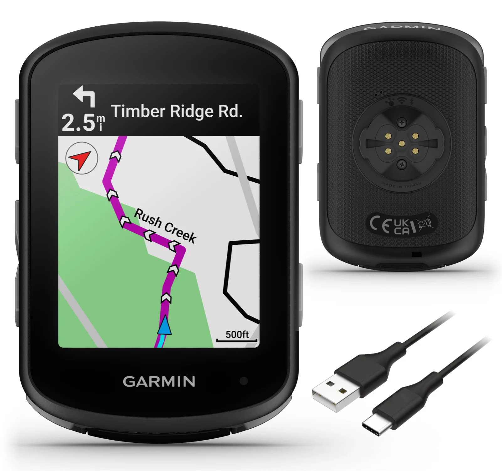 Garmin Edge 540 GPS Cycling Computer, Button Controls, Advanced Navigation with Garmin Speed and Cadence Sensors and Wearable4U Power Bank Bundle