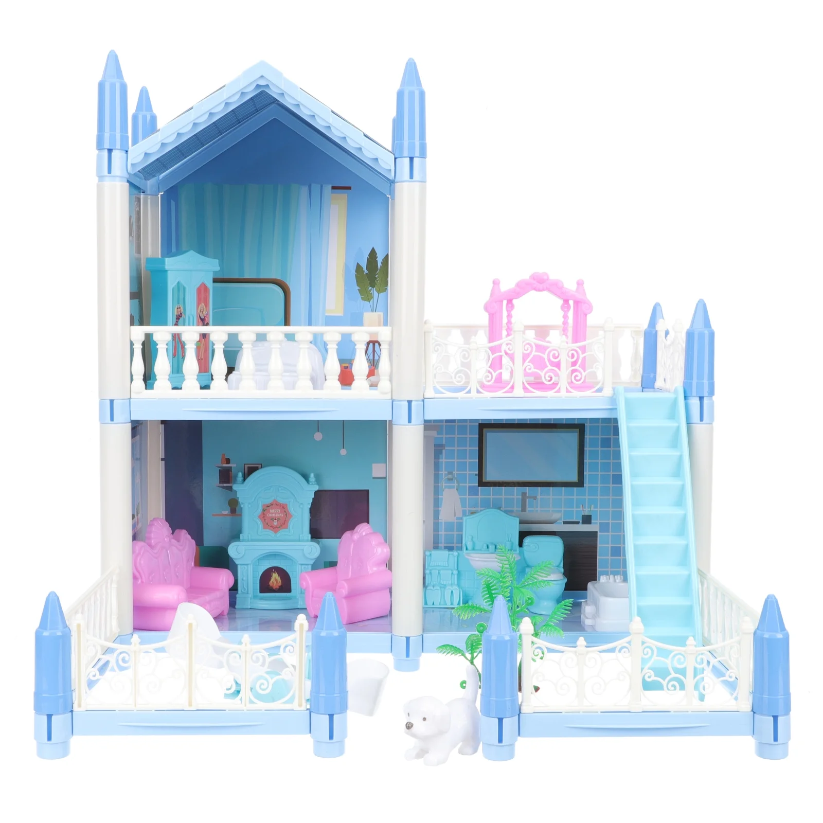 HOMEMAXS 1 Set Puzzle Villa House Set Construction Model Kit Funny Miniature Doll House Kit Gift