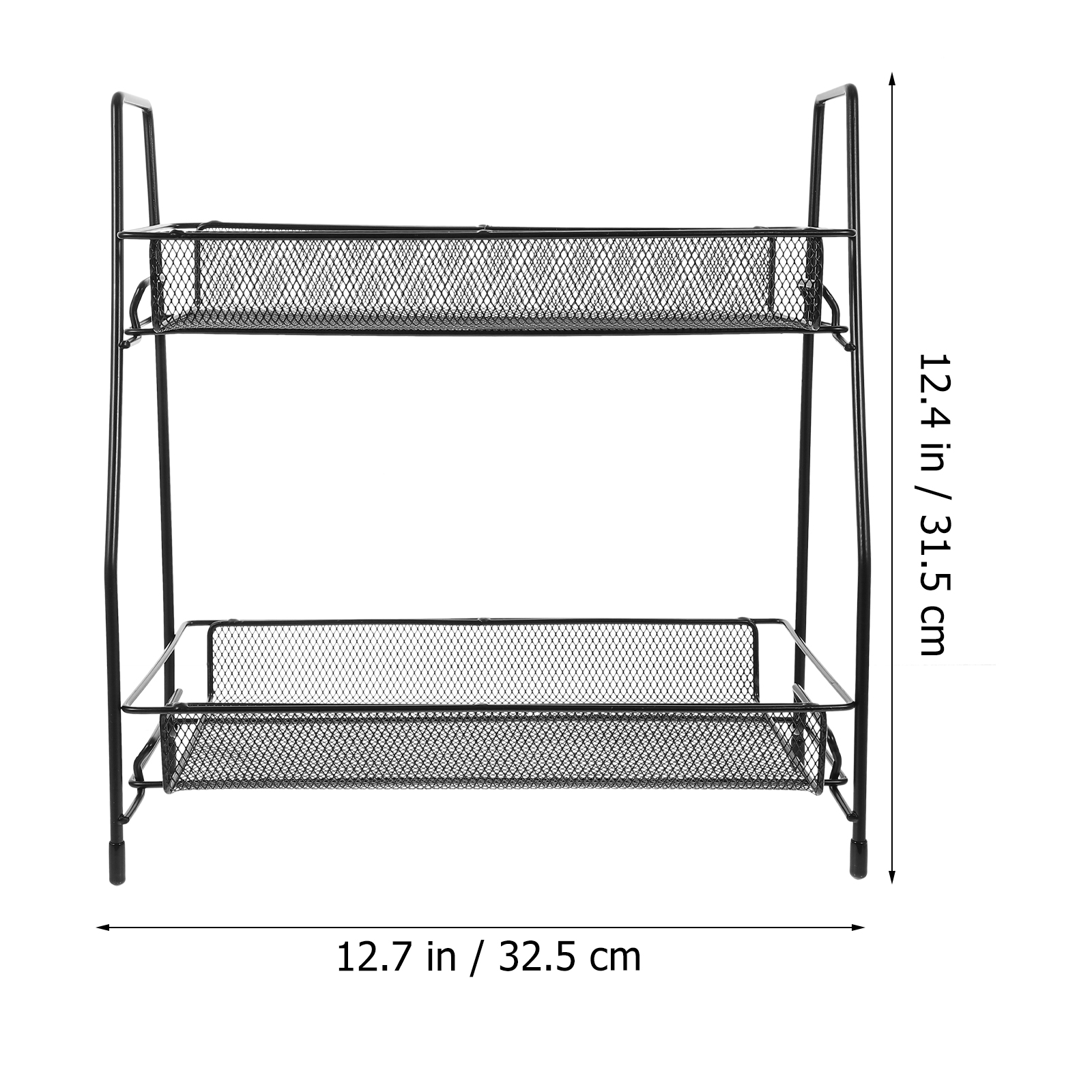 Etereauty Rack Shelf Storage Kitchen Organizer Countertop Condiment Dresser Organizers 2 Seasoning Tier Bottle Bathroom Counter