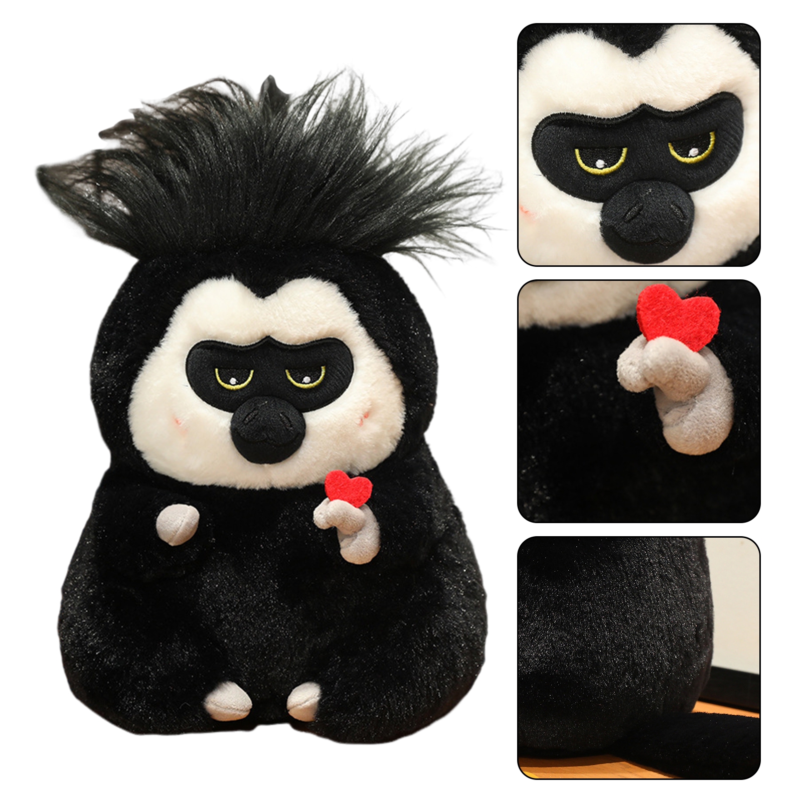 Wharick Creative Monkey Gibbon Plush Toy, Monkey Stuffed Animal, Plush Toy, Birthday Gifts for Kids (9.84 inch)