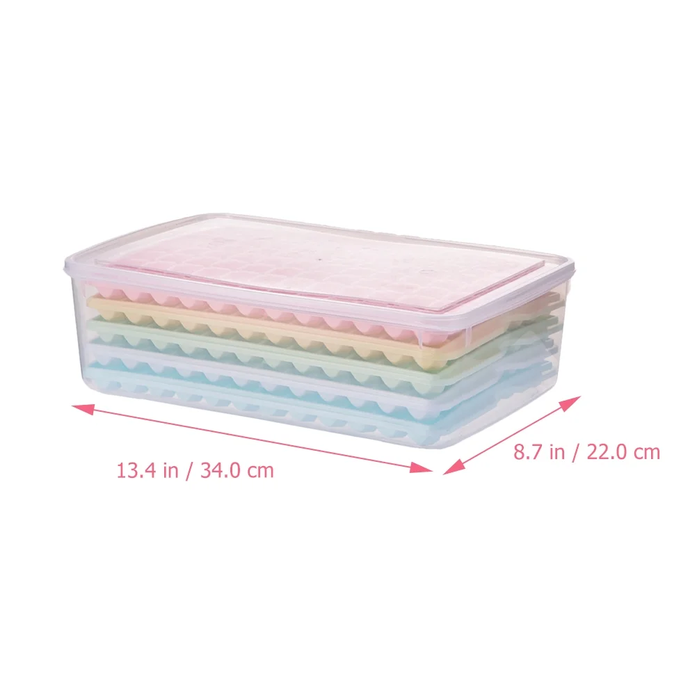 Frcolor Ice Cube Mold Tray Trays Maker Lid Making Candy Silicone Fridge Square Container Tiny Flexible Molds Sealing Freezer