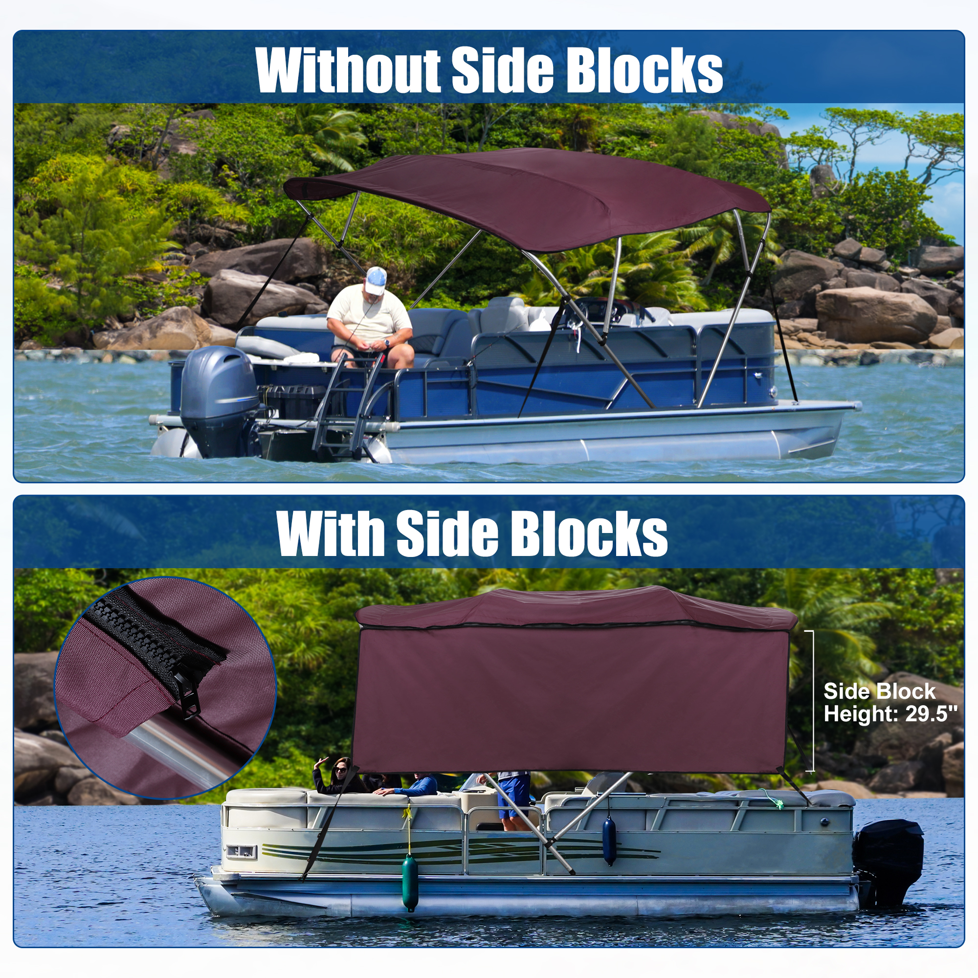 Unique Bargains 600D 4 Bow 8'L x 97