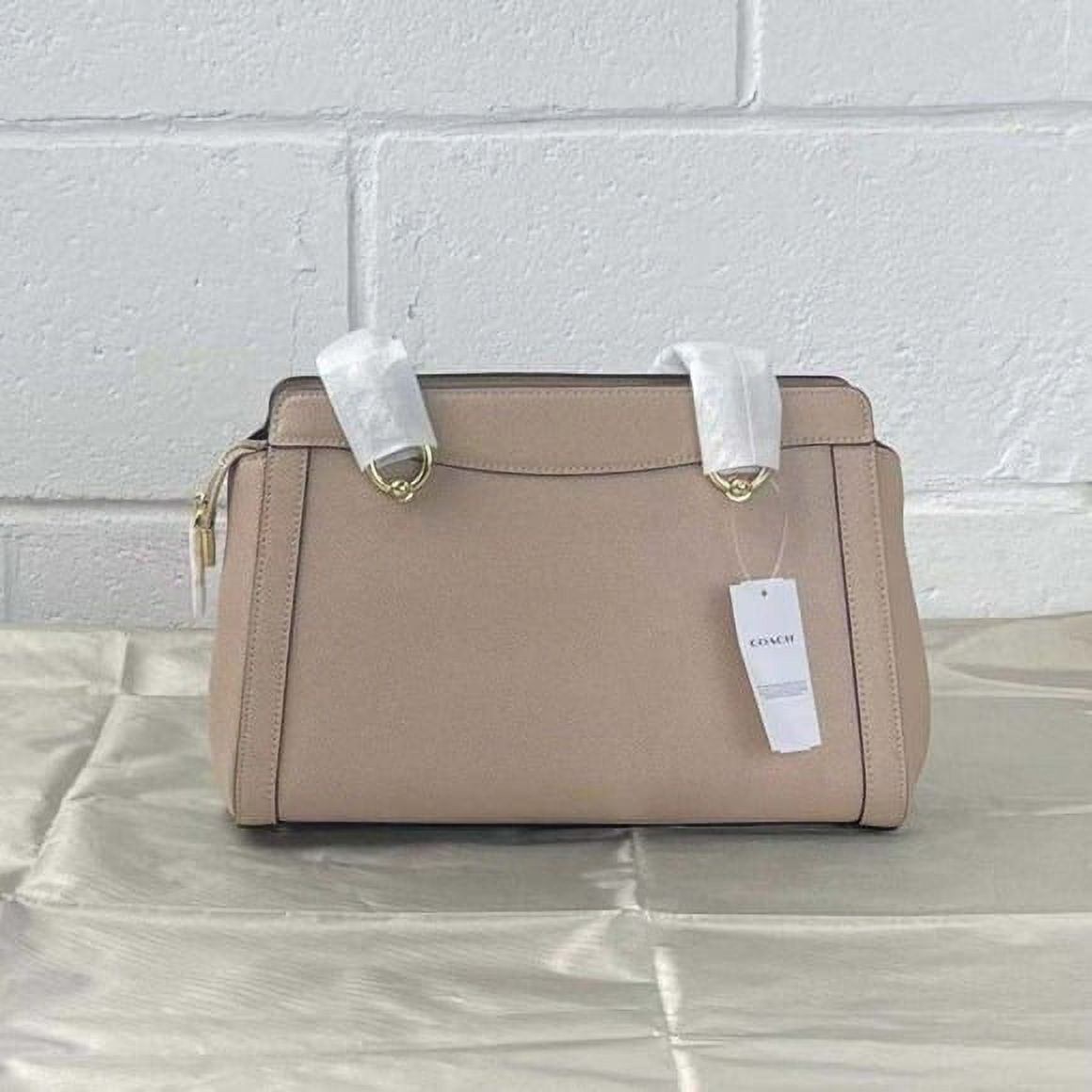 Coach Leather Kailey Carryall Satchel Bag C2852 Taupe