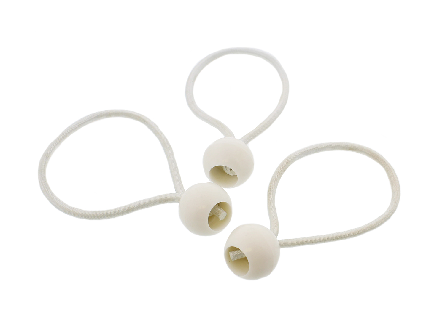 ABN | Ball Bungee Cord – 6” Inch White Bungee Cords with Balls, 100 Pack