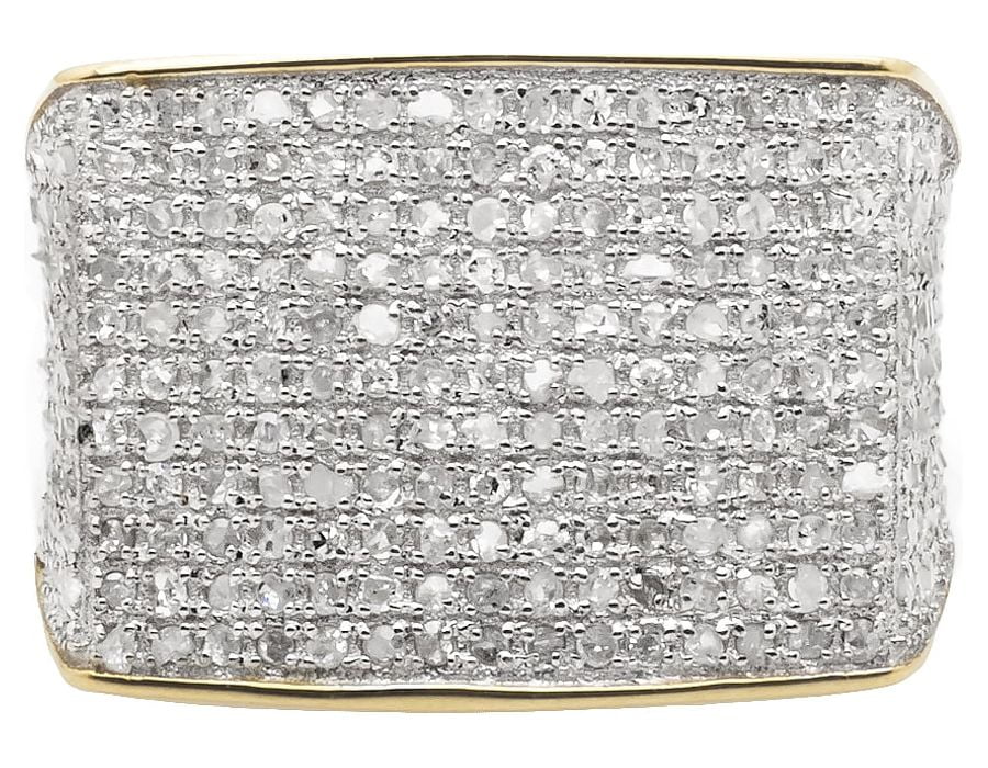 10K Yellow Gold Men's Pave Eternity Real Diamond Ring Band 0.6 ct