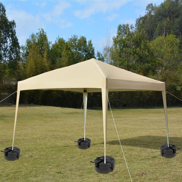 6Pcs Water Fillable Weight Plates for Tent Shade Canopy Black