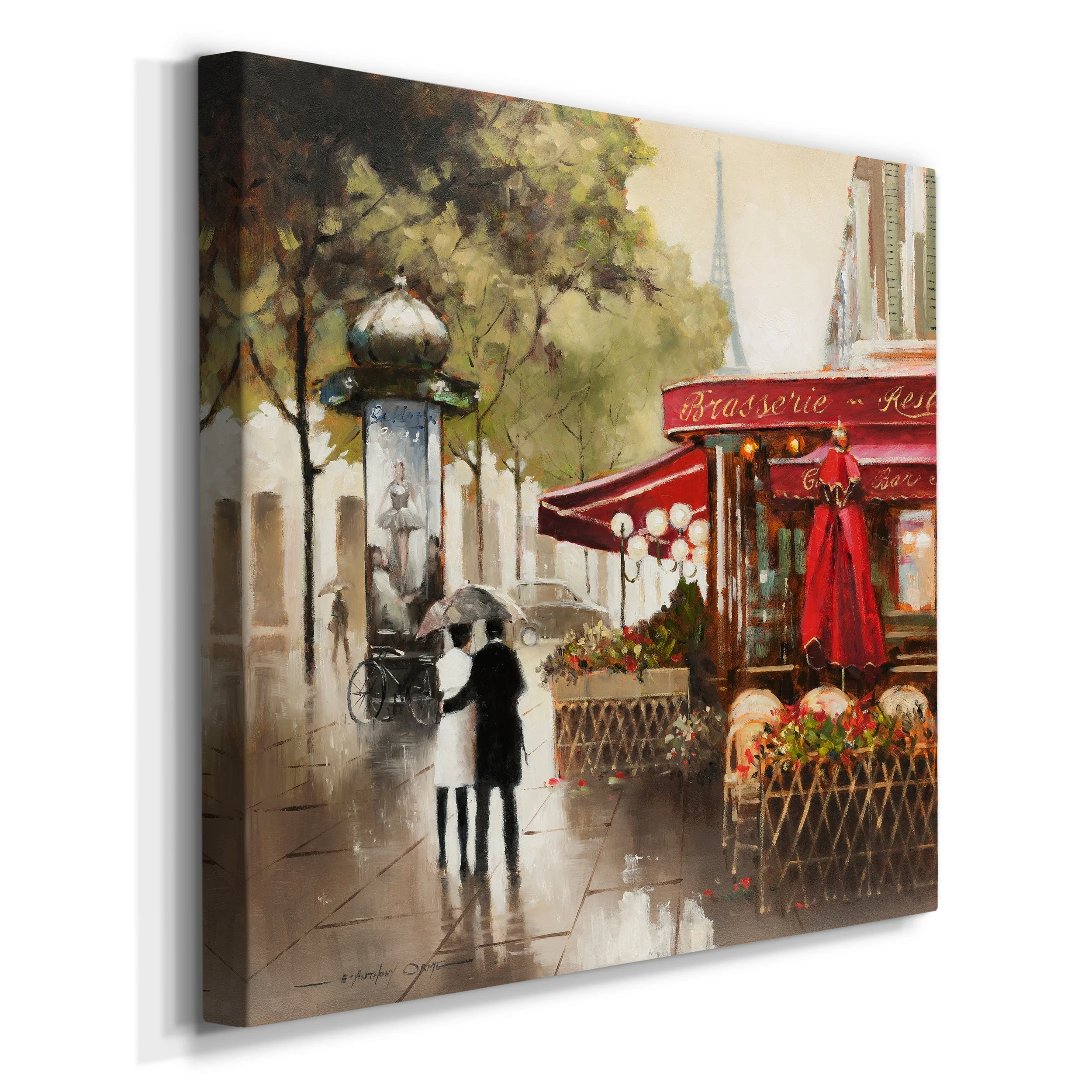 Wexford Home Paris in the Rain-Premium Gallery Wrapped Canvas - Ready to Hang 10X10
