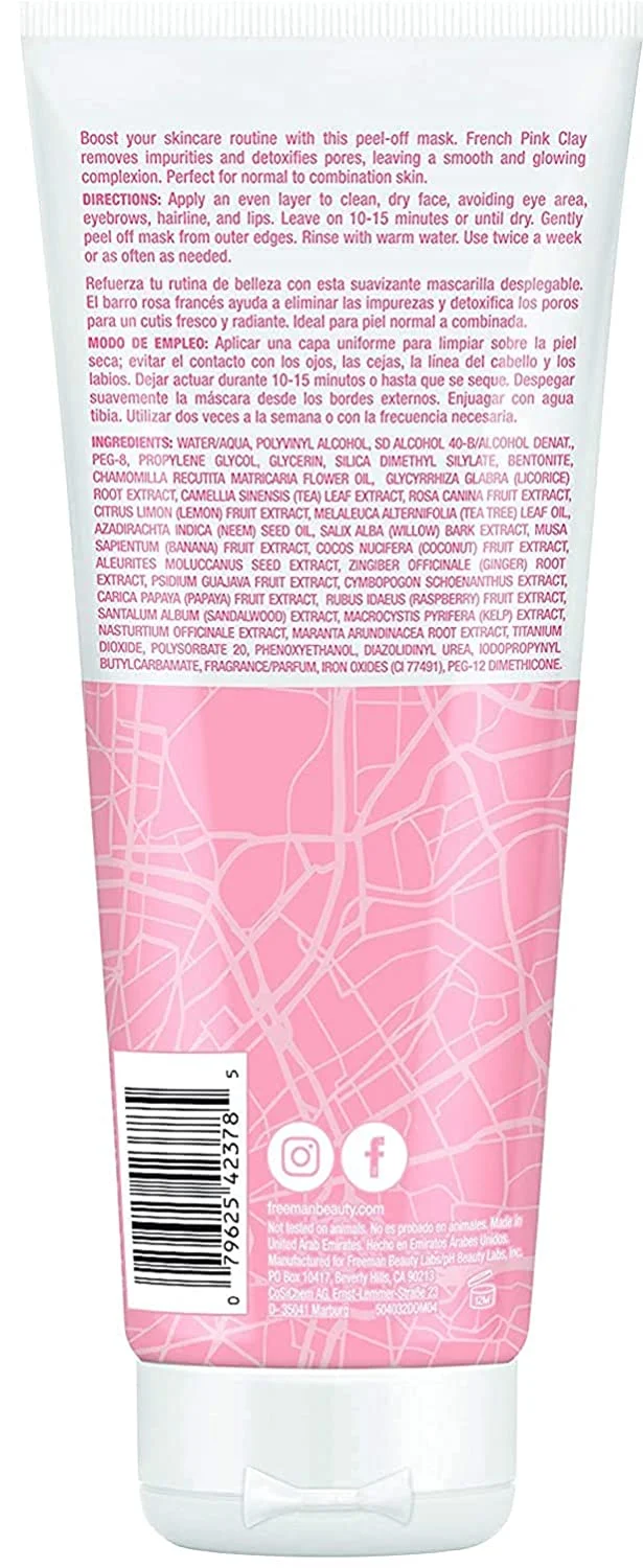 Freeman Beauty Exotic Blends Face Mask Variety Set with Clay, Peel-Off, Gel + Cream Facial Masks, Skin Care for Women, 4pk Tubes