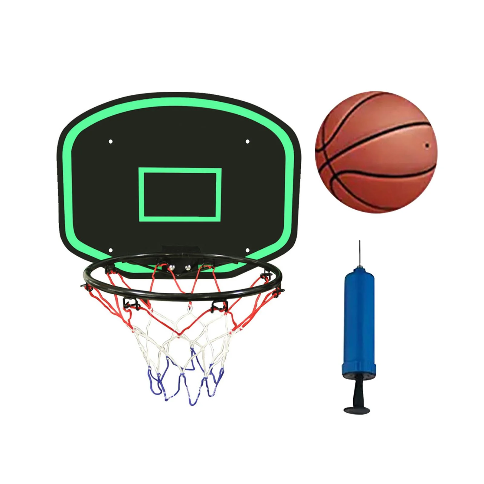 Trampoline Basketball Hoop Parts with Basketball Pump Outdoor Basketball Toy
