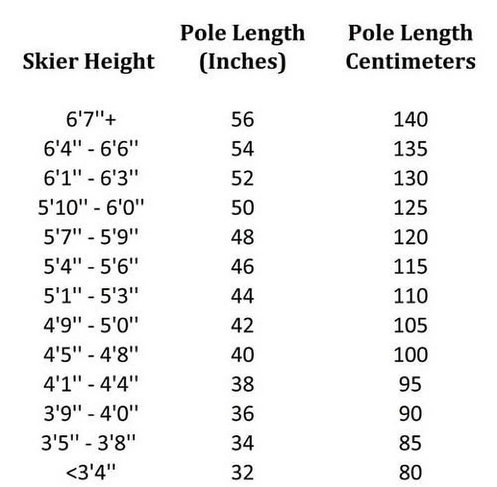 Whitewoods Ghost Junior Alpine Downhill Ski Poles - 42