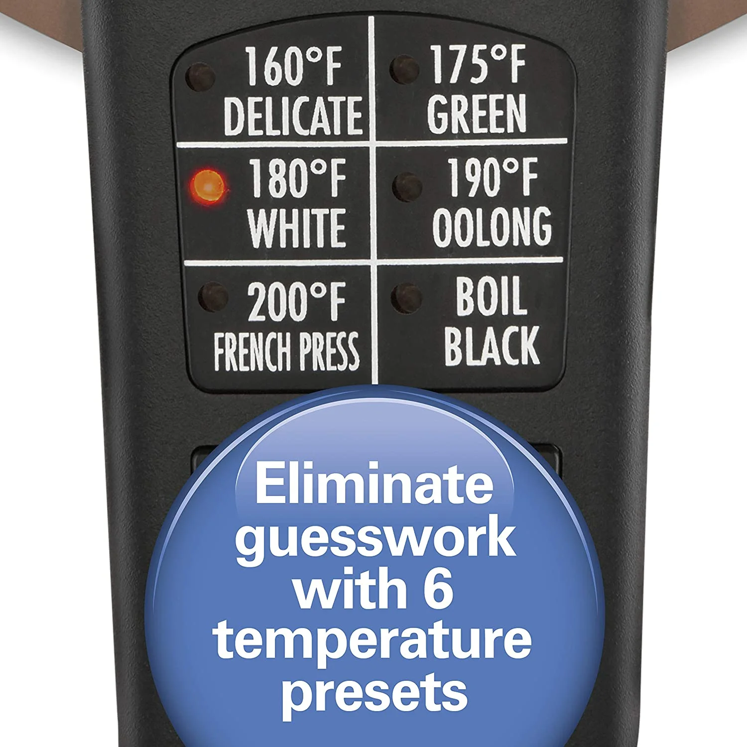 Hamilton Beach Variable Temperature Electric Kettle, 1.7 Liter Capacity, Copper-Colored Exterior, 41026R