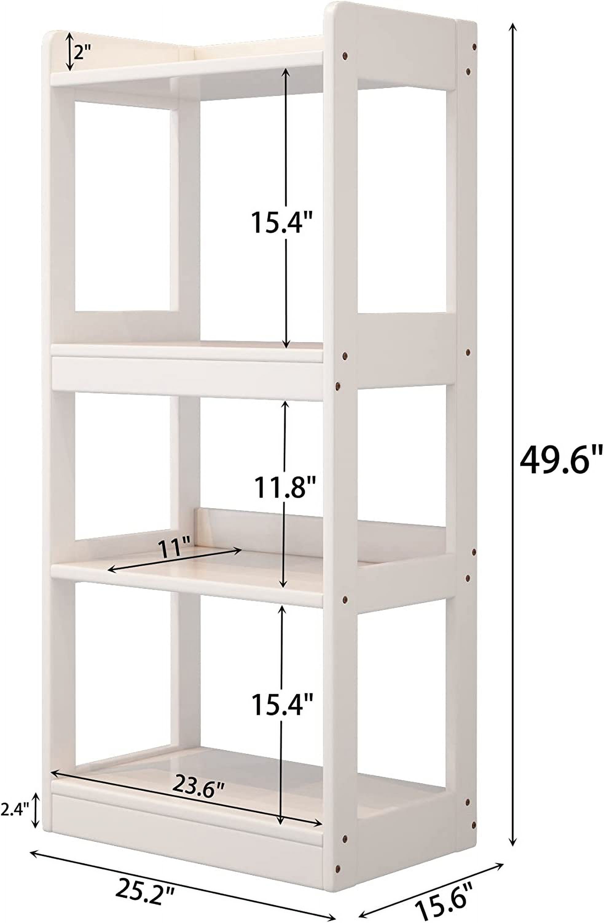 4-Bookshelf Cube Simple Shelf Display Rack Multifunctional Storage Display Rack Suitable for Home Office Living Room Decoration-White…
