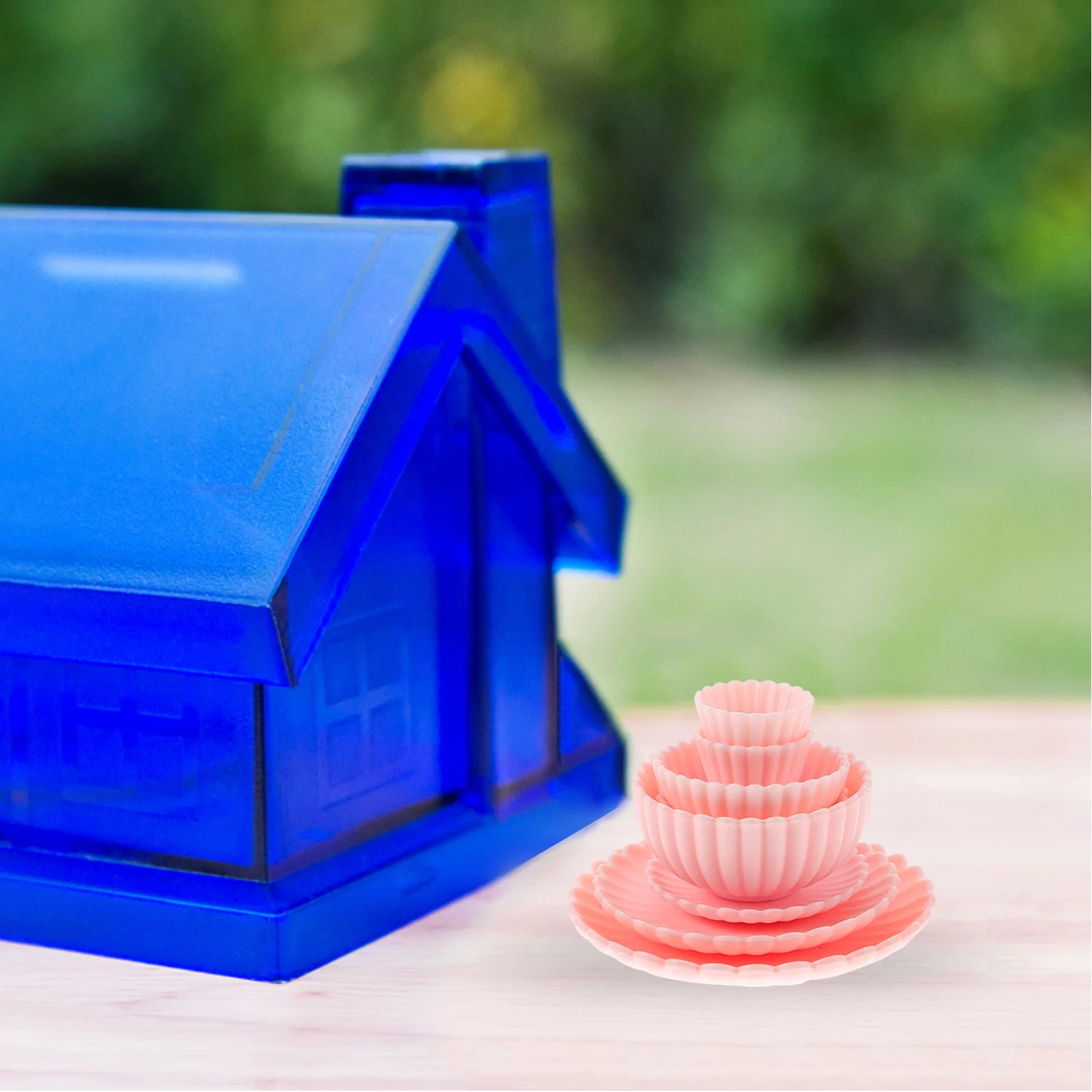 Fun Funzies Creativity Mini Kitchen Dinnerware Toys Accessories 8 Pcs Models Dollhouse Cooking Pvc Set Child