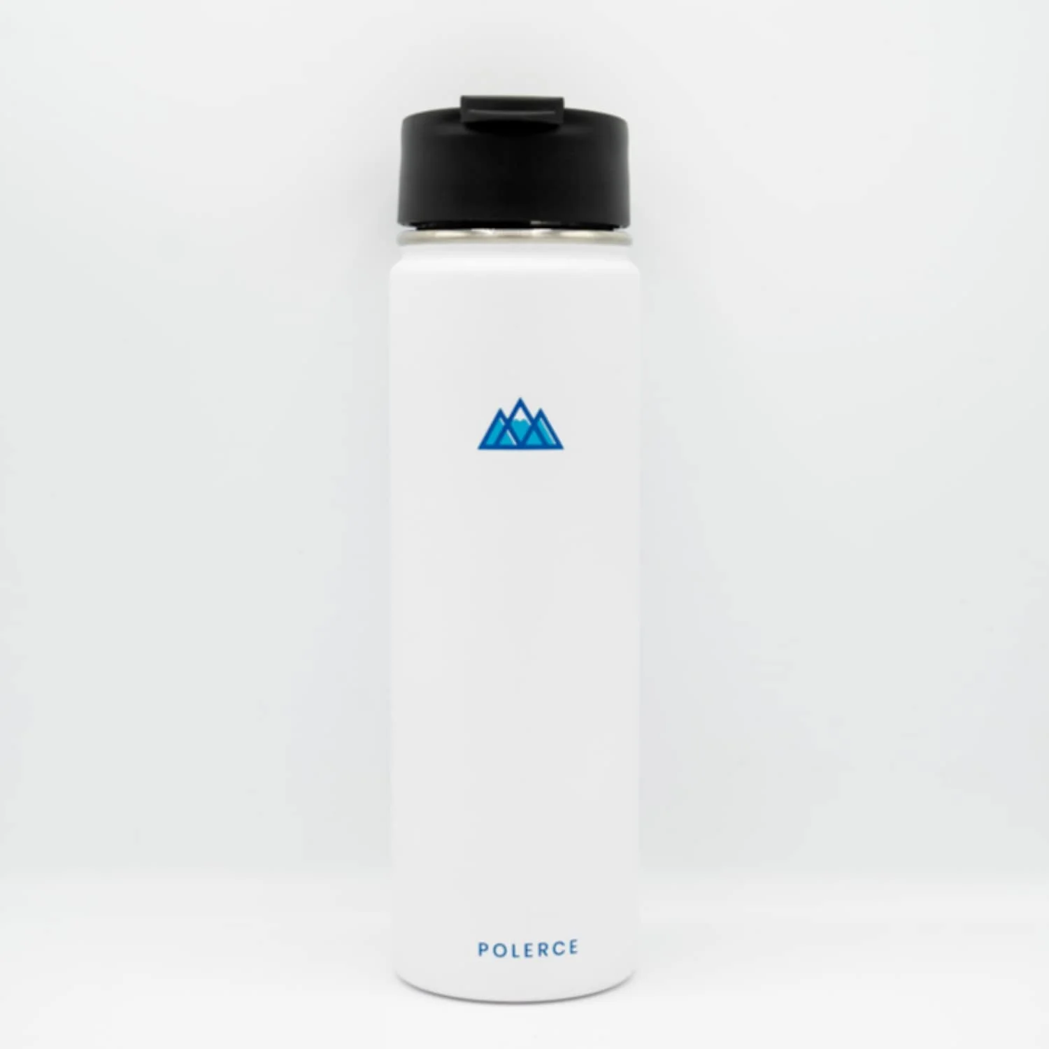 Vacuum Insulated Bottle with 3 Lids - Stainless Steel Thermally Insulated Flask - by Polerce (21 Fl Oz, White)