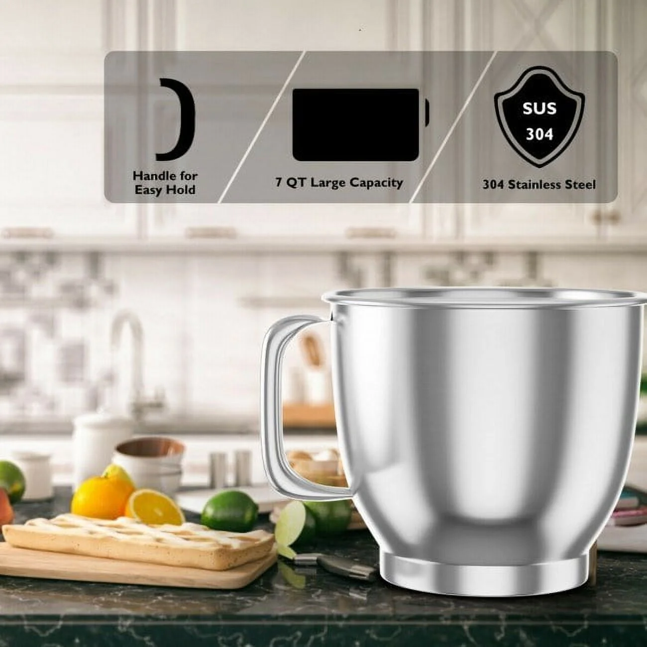 Versatile 3-in-1 Stand Mixer - 7 quart - Unleash Culinary Creativity