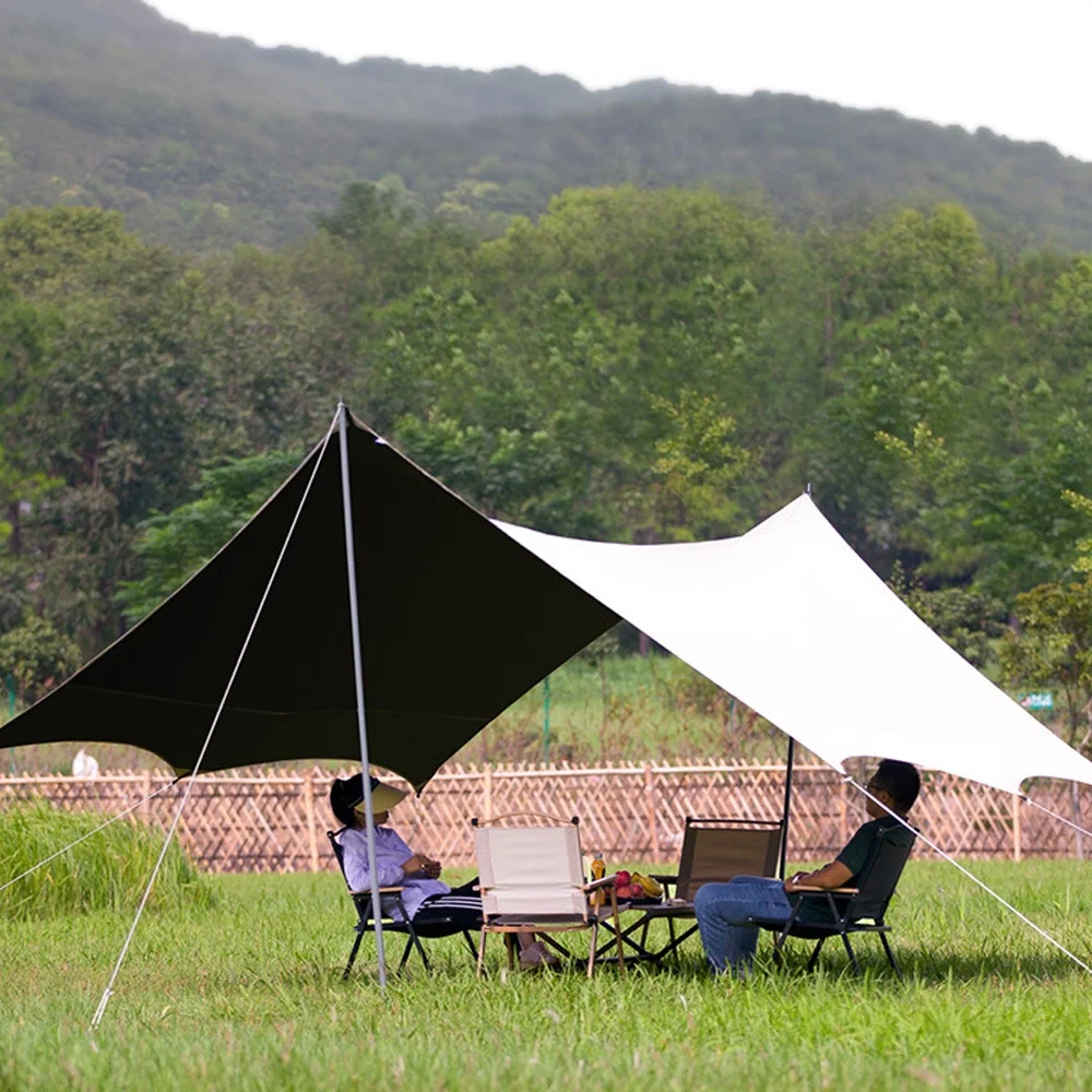 Aibecy Sunscreen Shade Canopy Waterproof Butterfly Type Canopy for Camping and Picnics Oxford Cloth Construction for Durability