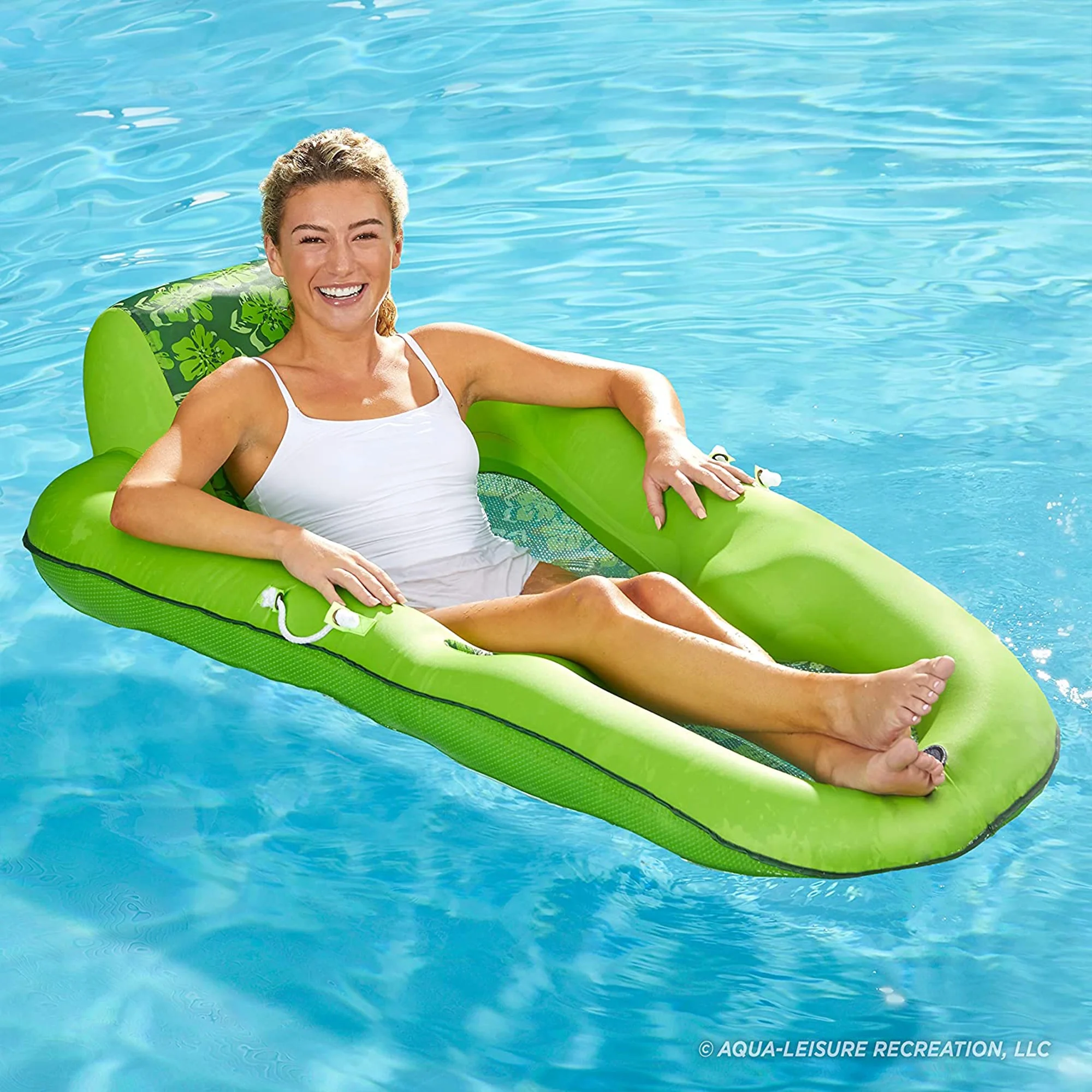 Aqua Leisure Luxury Water Lounger with Headrest and Zero Gravity 1 Lounger