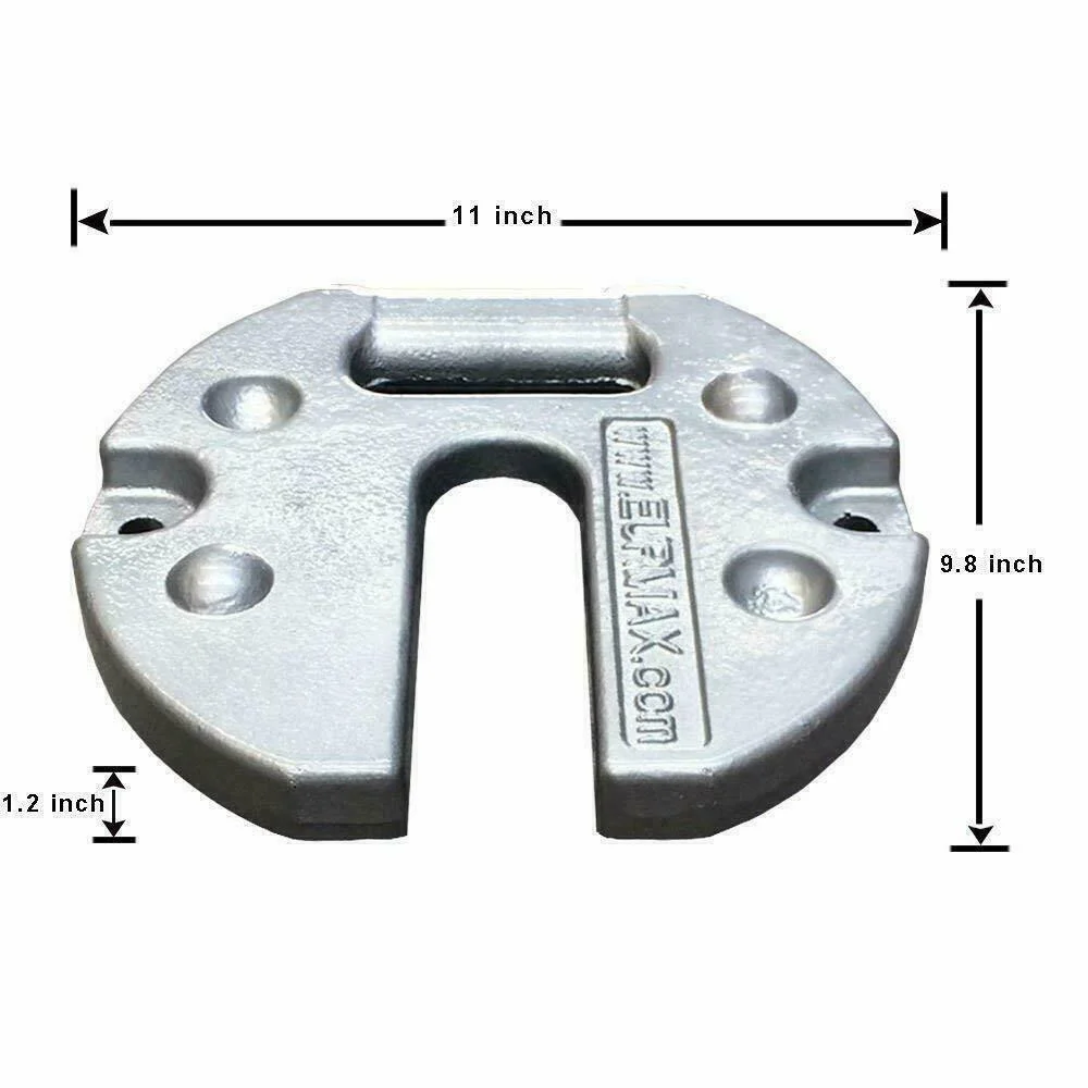 Eurmax  Canopy Weights,Silver Iron Weights for Pop up Canopy,2-Pc Pack,44 Lbs