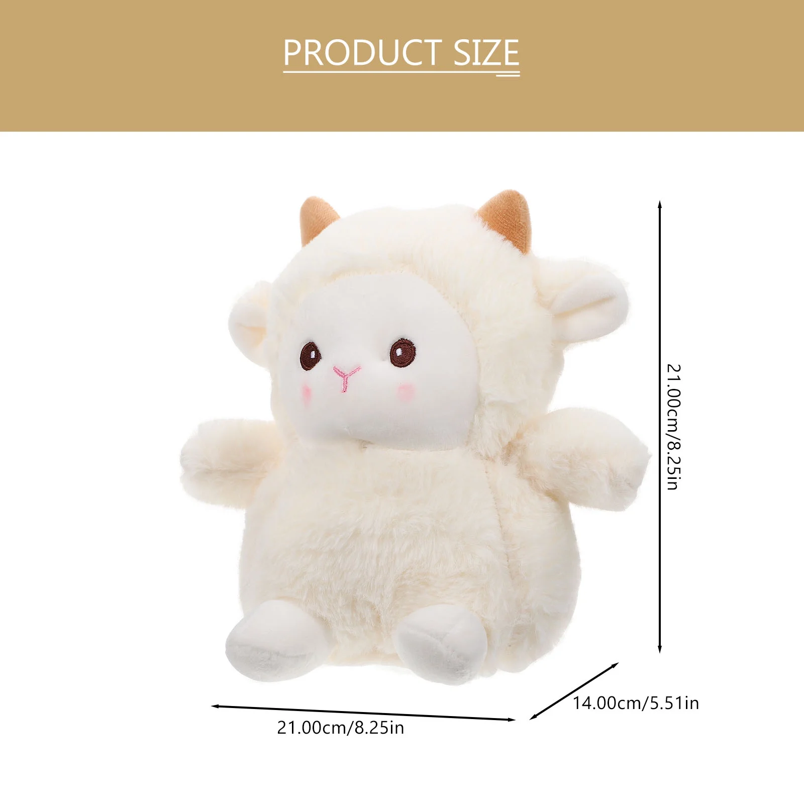 OUNONA Dog Toys Plush Puppy Teething Stuffed Lamb Pet Chewer Sheep Chew Molar Chops Bite Chewing Tooth Biting Ball Aggressive