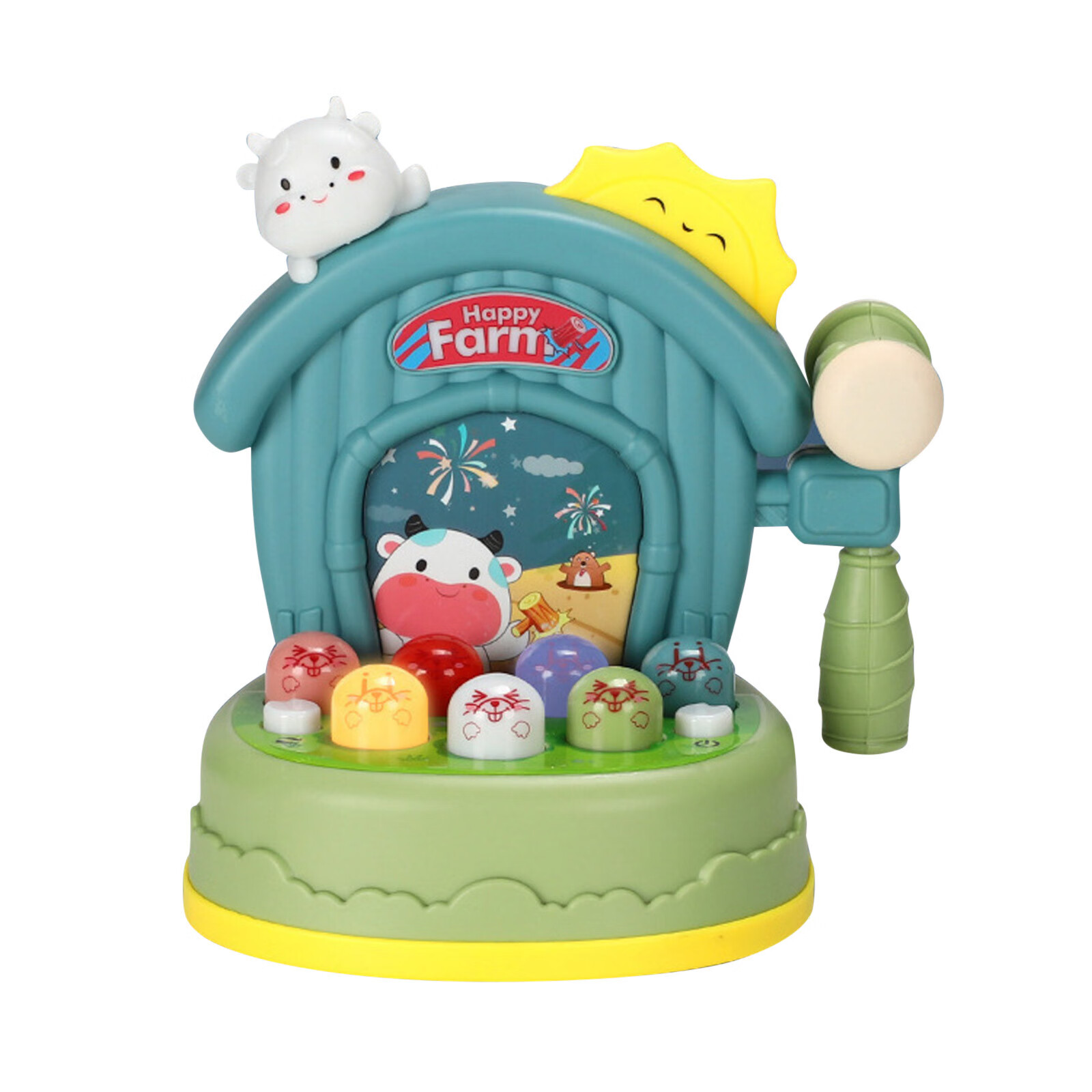 Education Whack Game Mini Fun And Cute Toy Whack A Hole Hammer Game Interactive Music Hammering And Pounding Toys Gift for Boys Girls Toddlers C