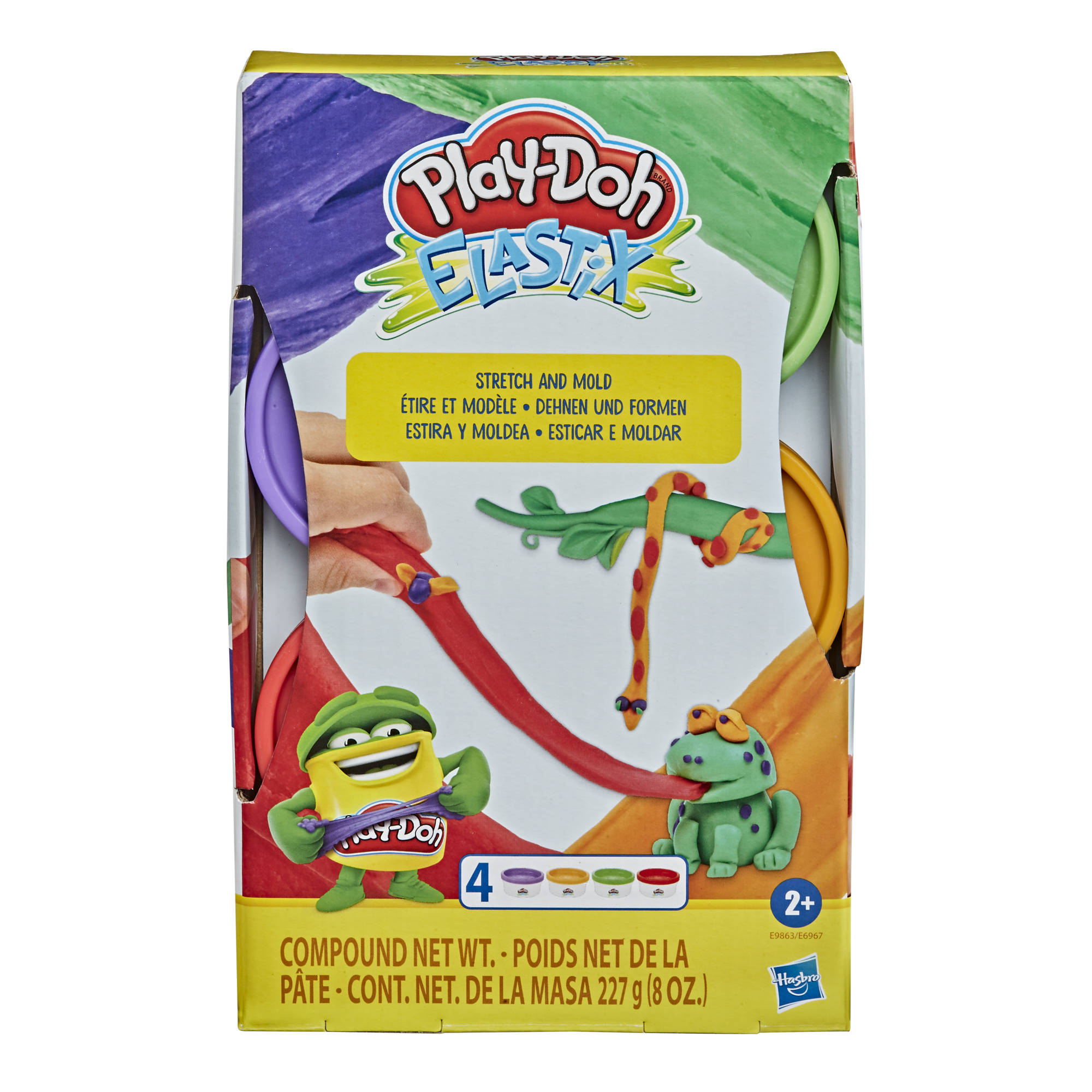 Play-Doh Elastix, Includes 4 Cans of Dough, Toy for Kids Ages 3 and up