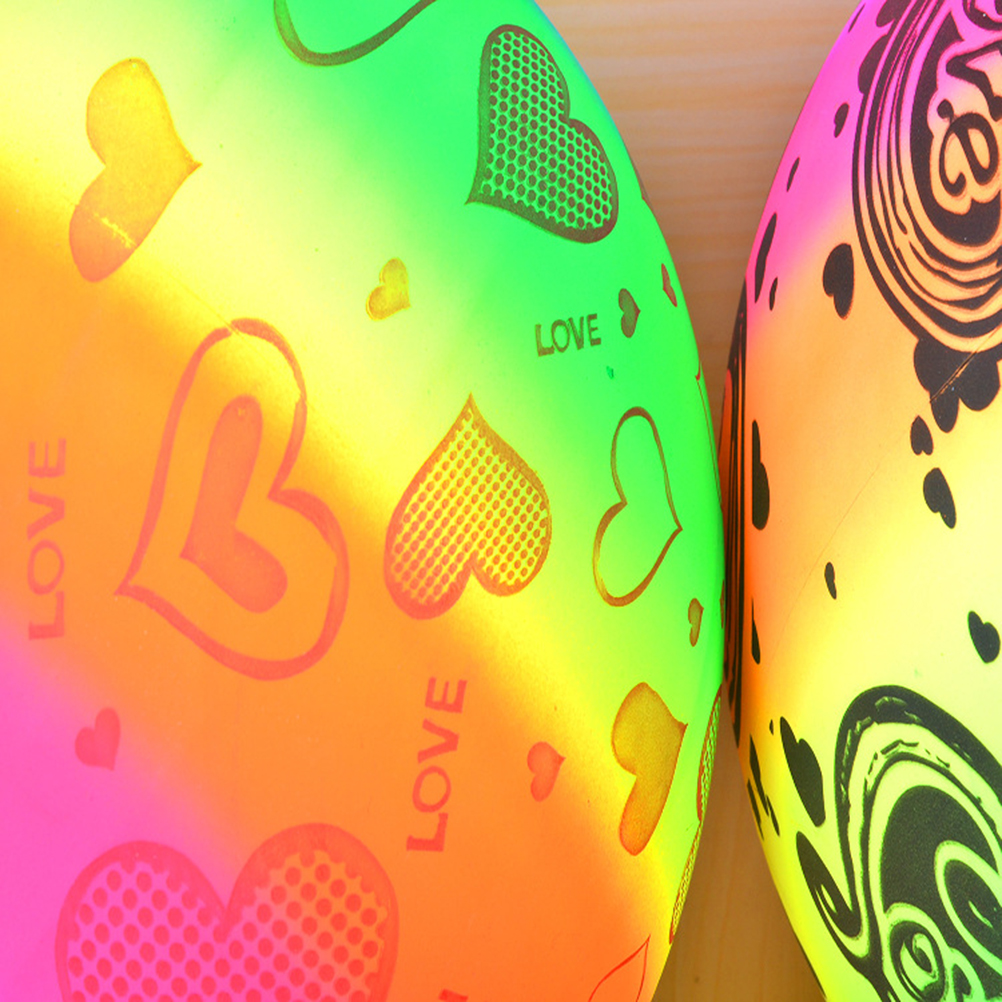 3pcs Baby Kids Inflatable Beach Volleyball Rainbow Volleyball Toys Colorful Funny Balls Game Training Volleyball Toys (Random Pattern)