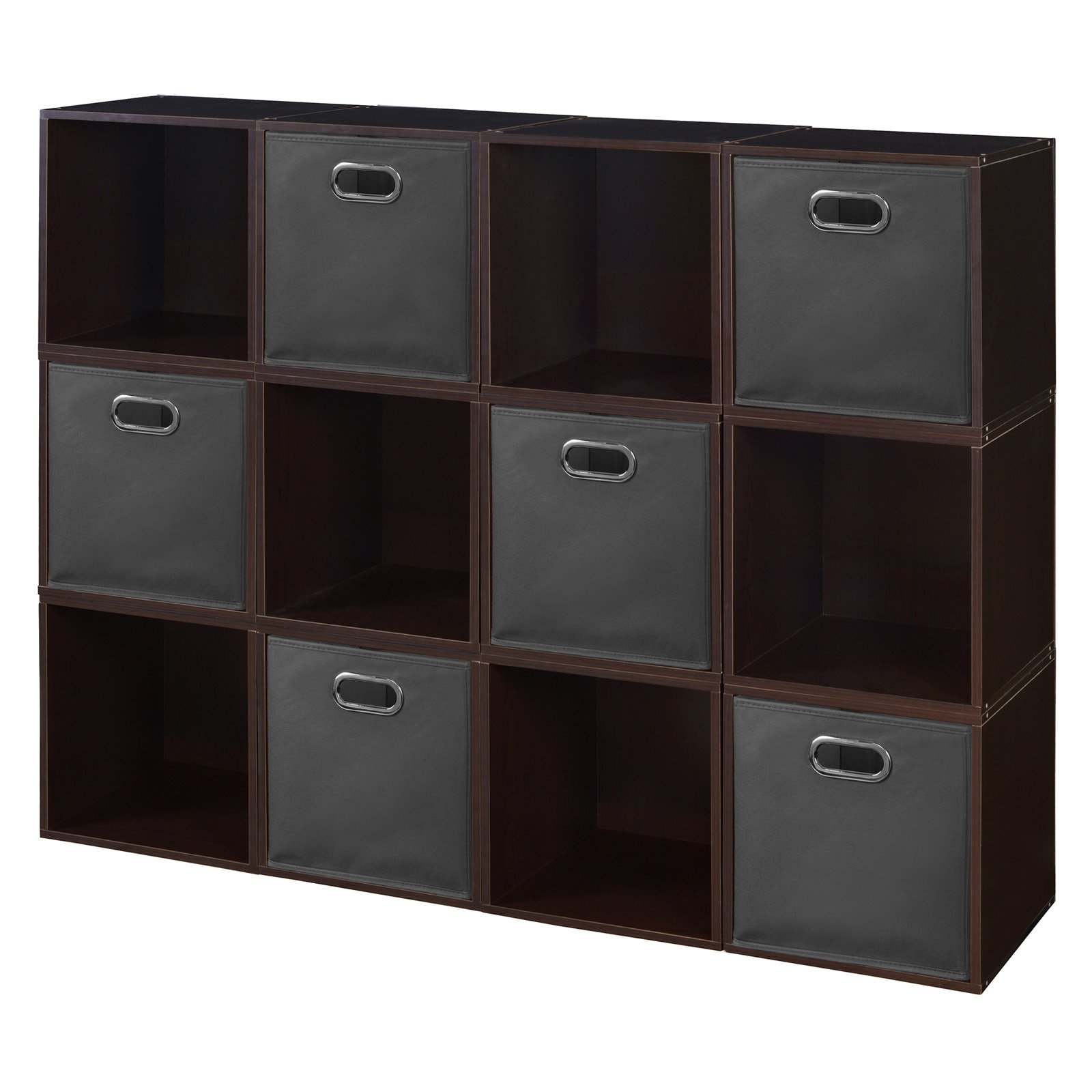 Niche  Cubo White Storage Sets with Foldable Fabric Storage Bins