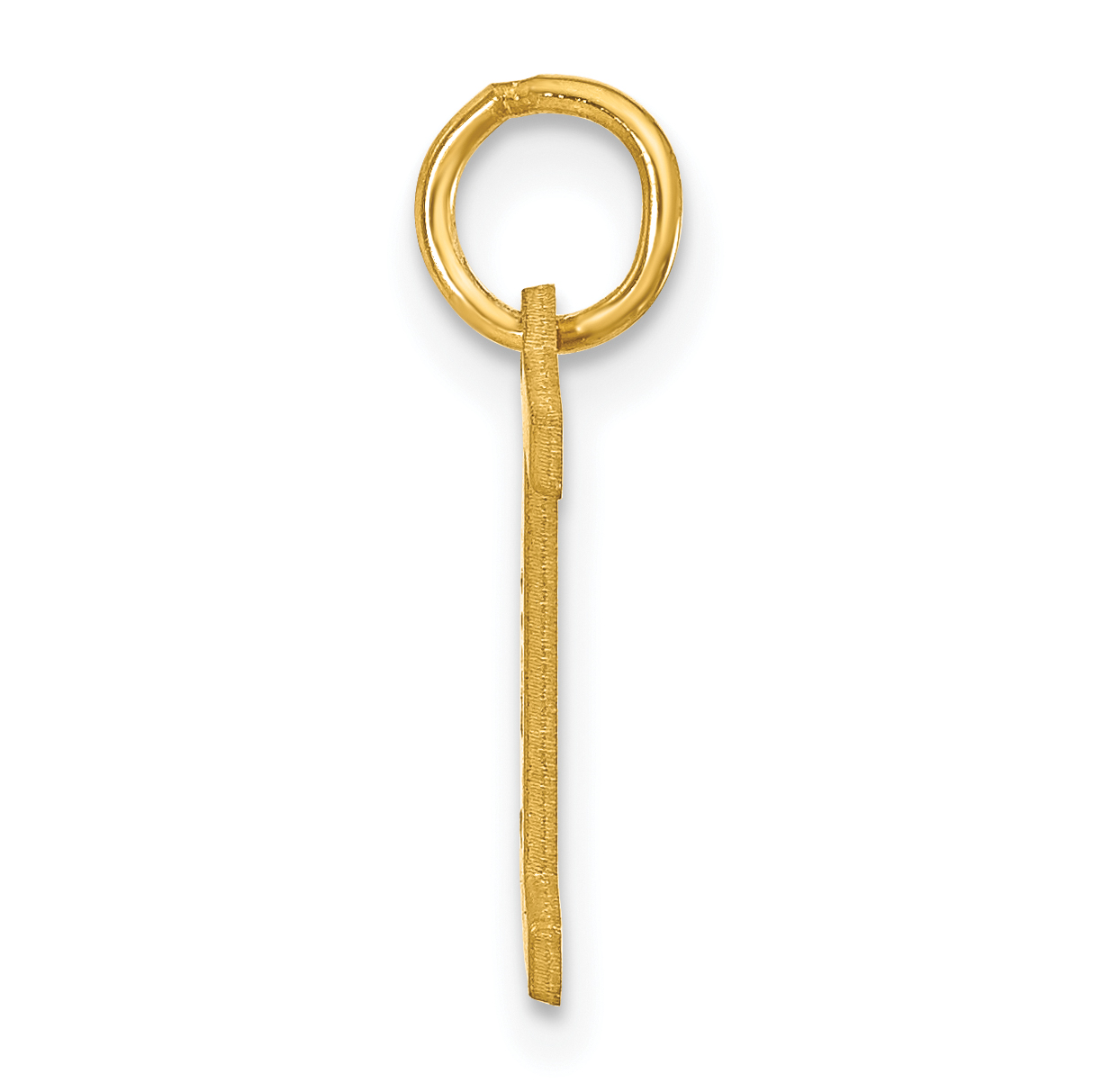 Carat in Karats 14K Yellow Gold Lowercase Letter L Initial Pendant Charm