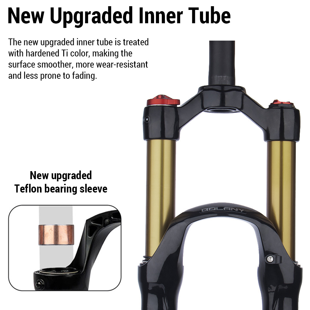 BOLANY Front Fork for Cycling Bike, Ultra light 29''/27.5''/26'', Magnesium Alloy Rebound Adjustment Enhance Your Ride